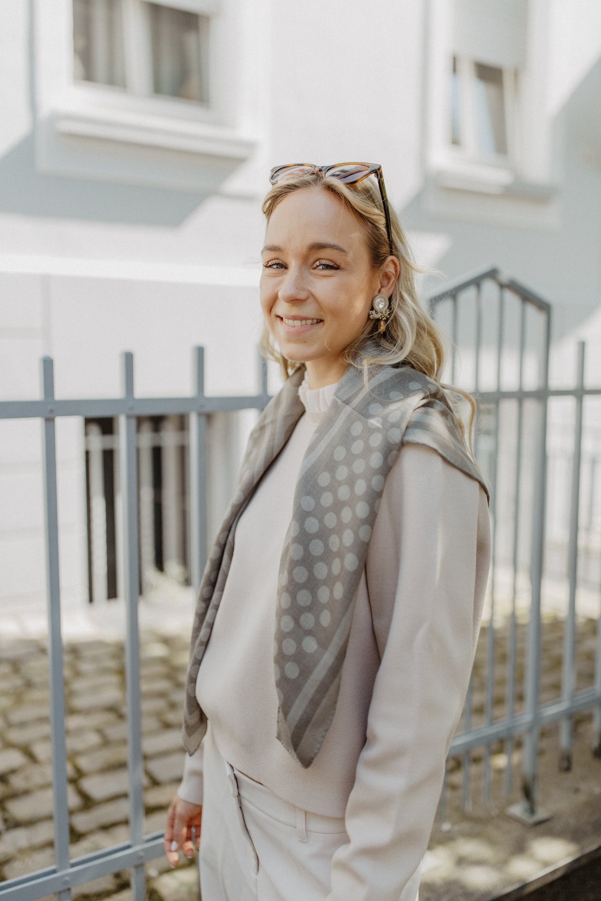Wool Scarf | Polka Dots
