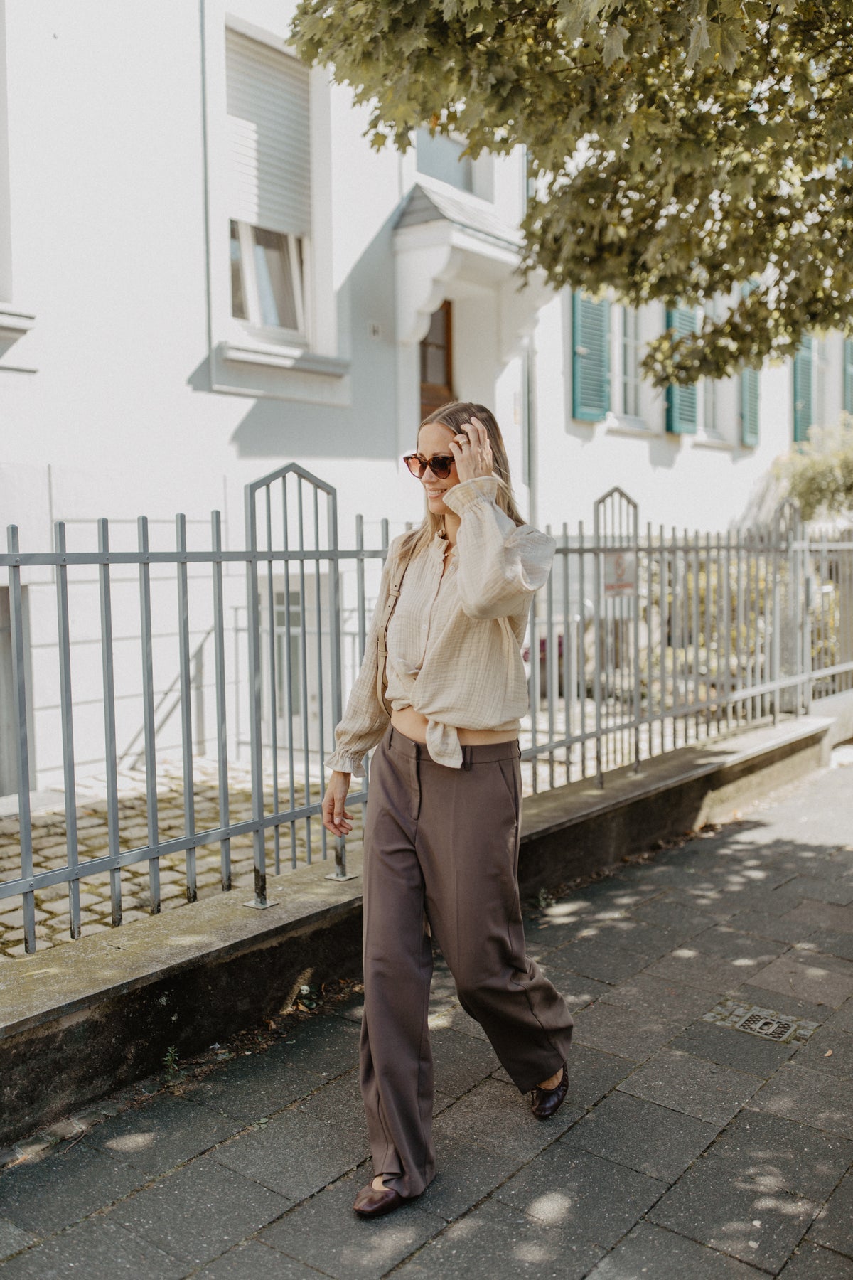 Zachte blouse | Lichtcrème