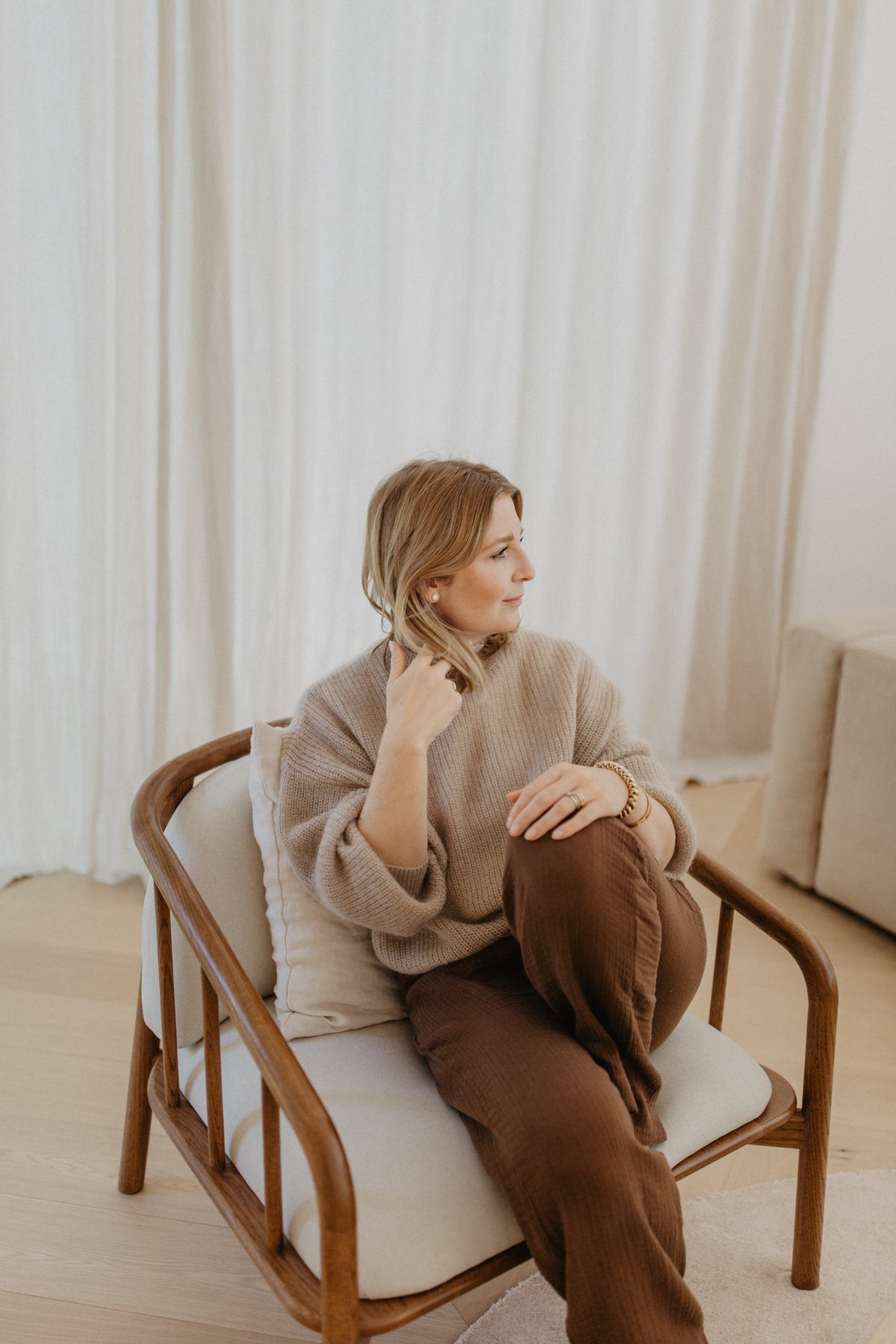 Organic Cotton Muslin Lounge Wear Set | Brown