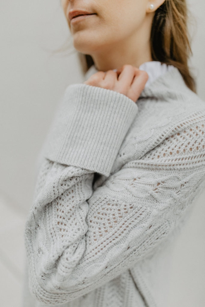 Premium Knitwear: Cable Knit Pullover Für Frauen Hw 23/24