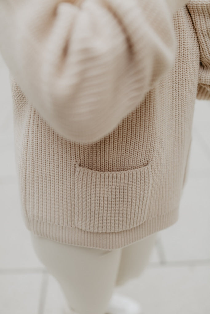 Premium Knitwear: Mini-Me Strickpullover Sand Für Frauen Hw 23/24