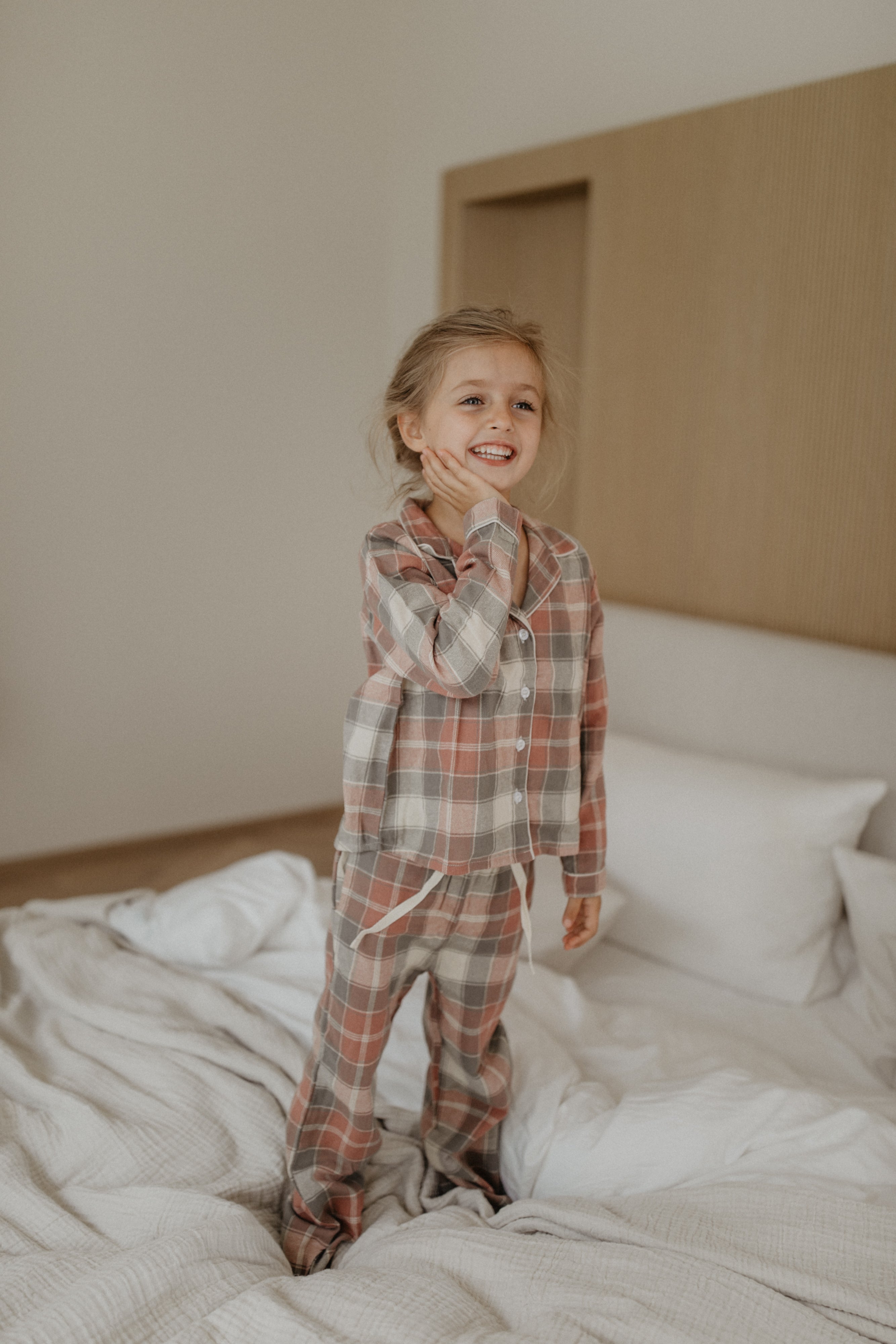 Pyjama Set 'red & green' aus Flanell