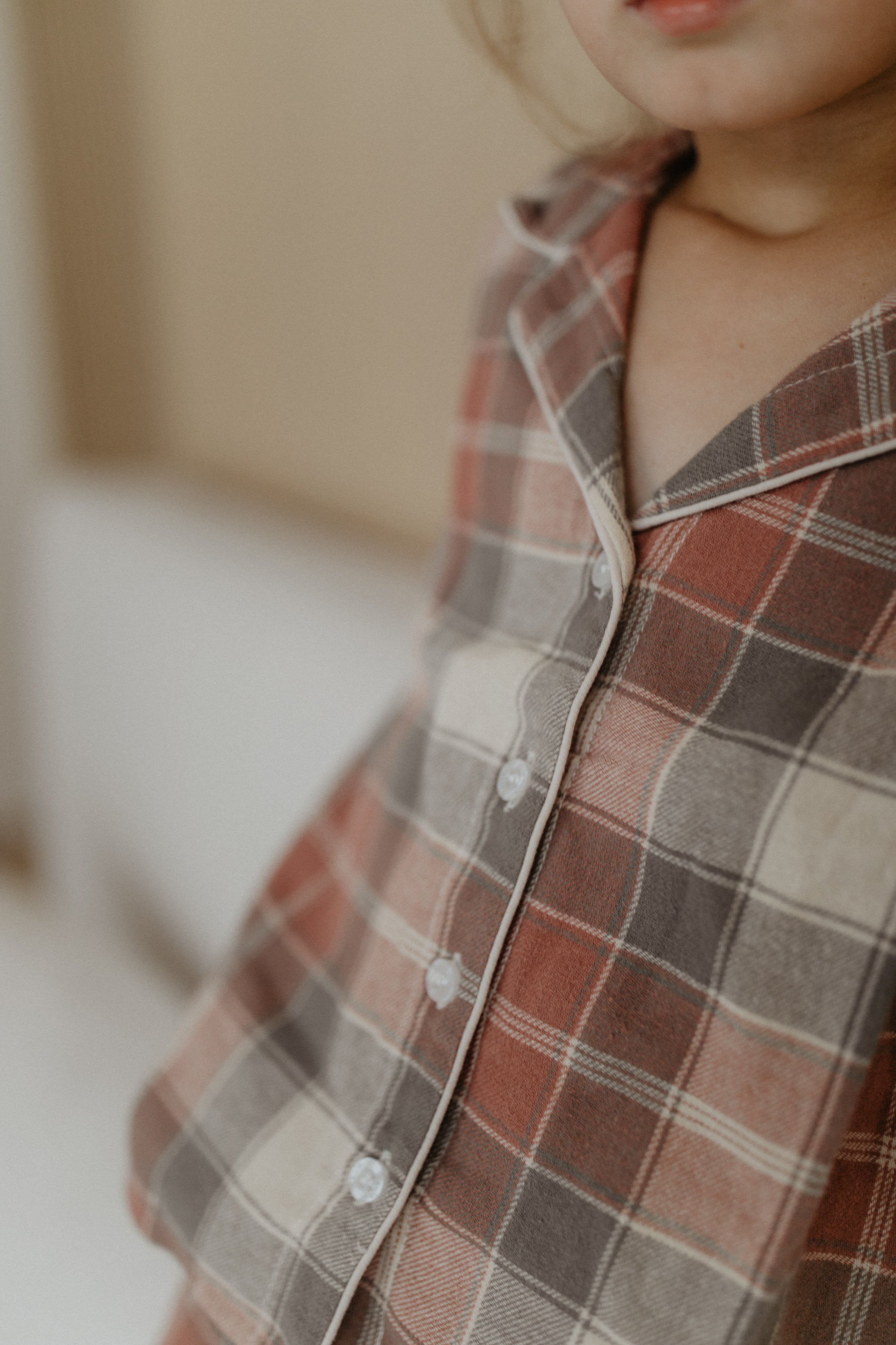 Mini-Me Pyjama Set 'red & green' aus Flanell