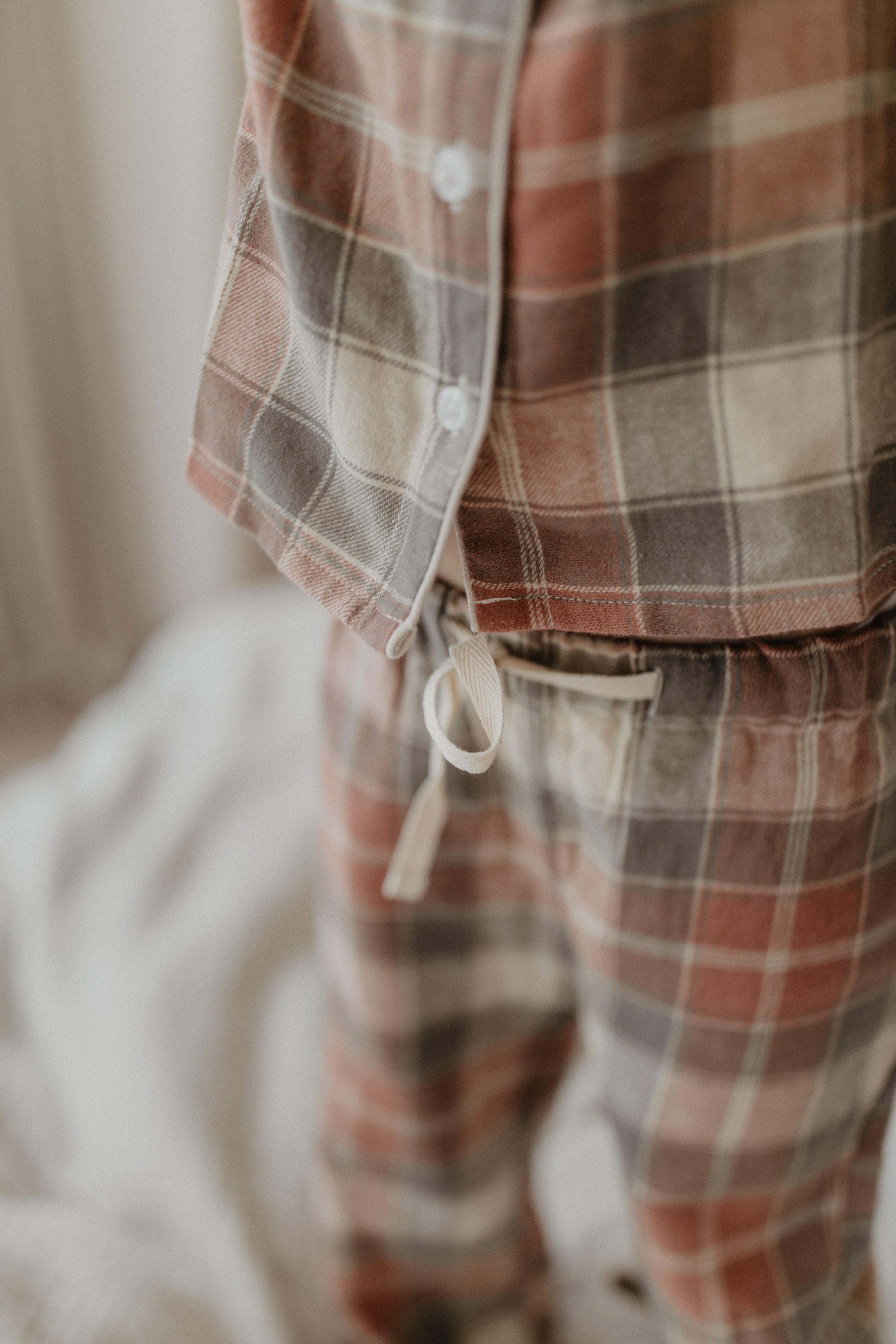 Mini-Me Pyjama Set 'red & green' aus Flanell