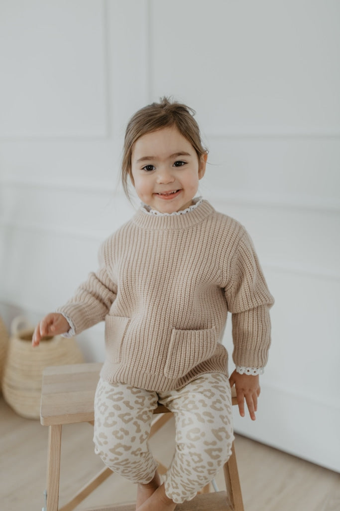 Premium Knitwear: Mini-Me Pullover Sand Für Kinder Hw 23/24