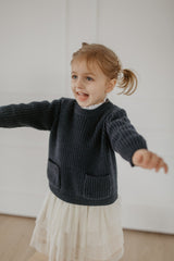 Premium Knitwear: Mini-Me Pullover Navy Für Kinder Hw 23/24