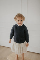 Premium Knitwear: Mini-Me Pullover Navy Für Kinder Hw 23/24
