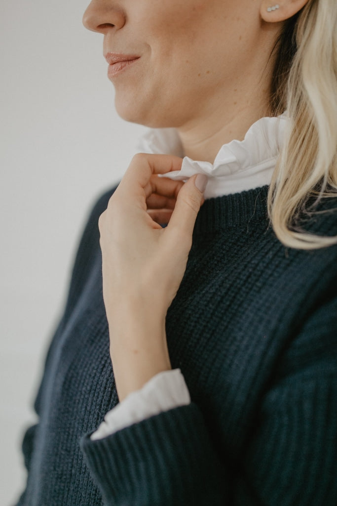 Premium Knitwear: Mini-Me Pullover Navy Für Frauen Hw 23/24