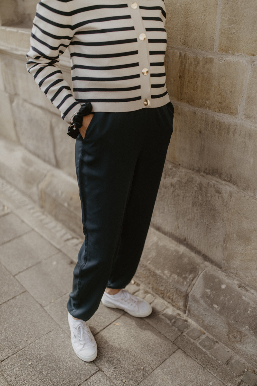 Hose aus Modal-Tencel in Navy