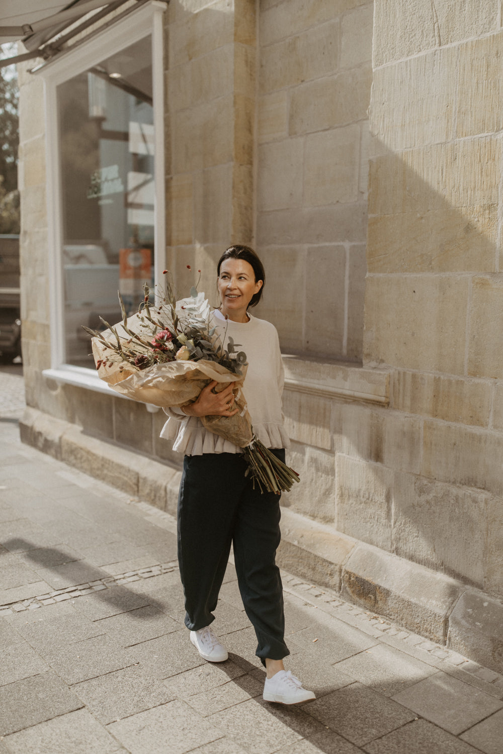 Hose aus Modal-Tencel in Navy