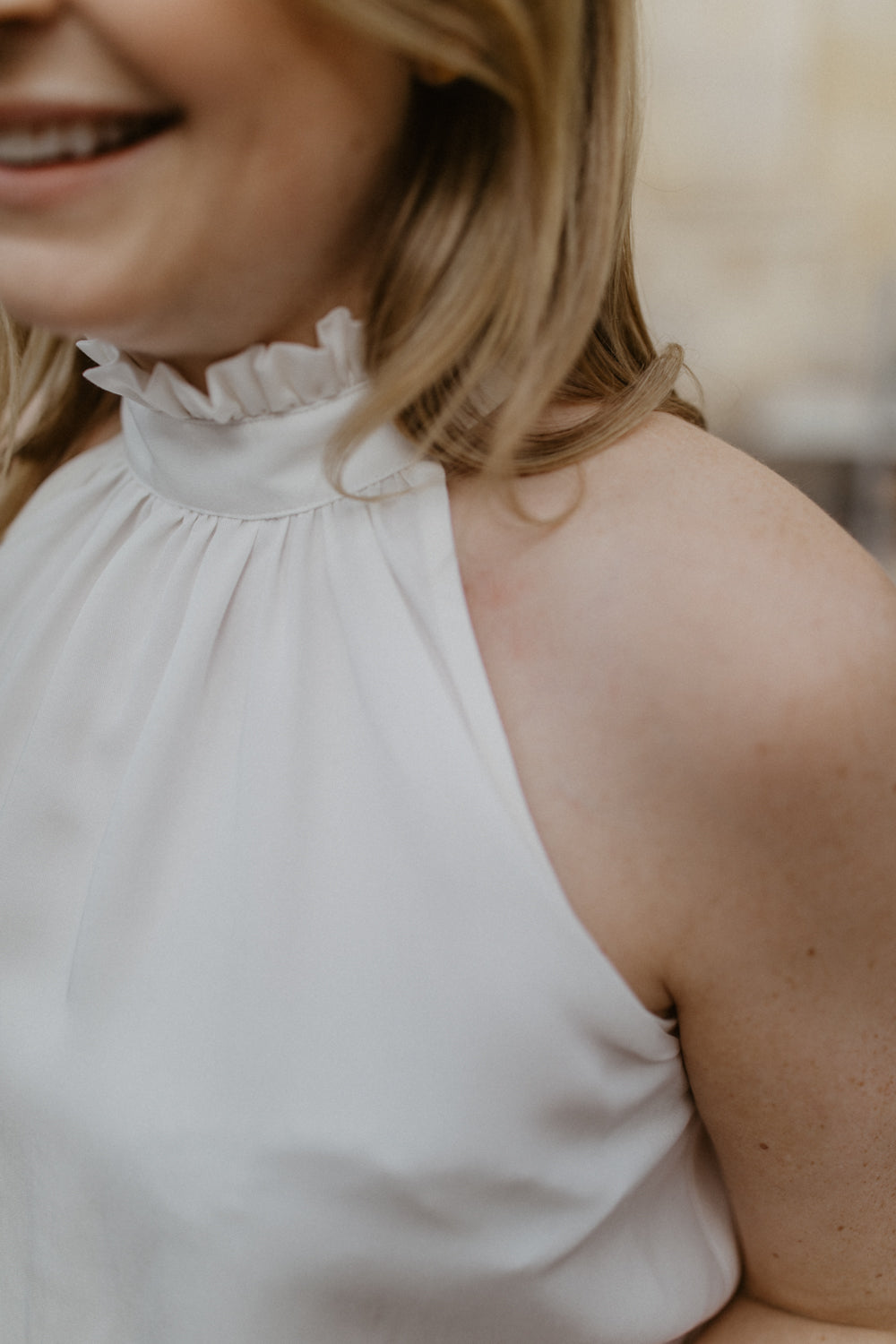 Top mit Rüschen 'White'