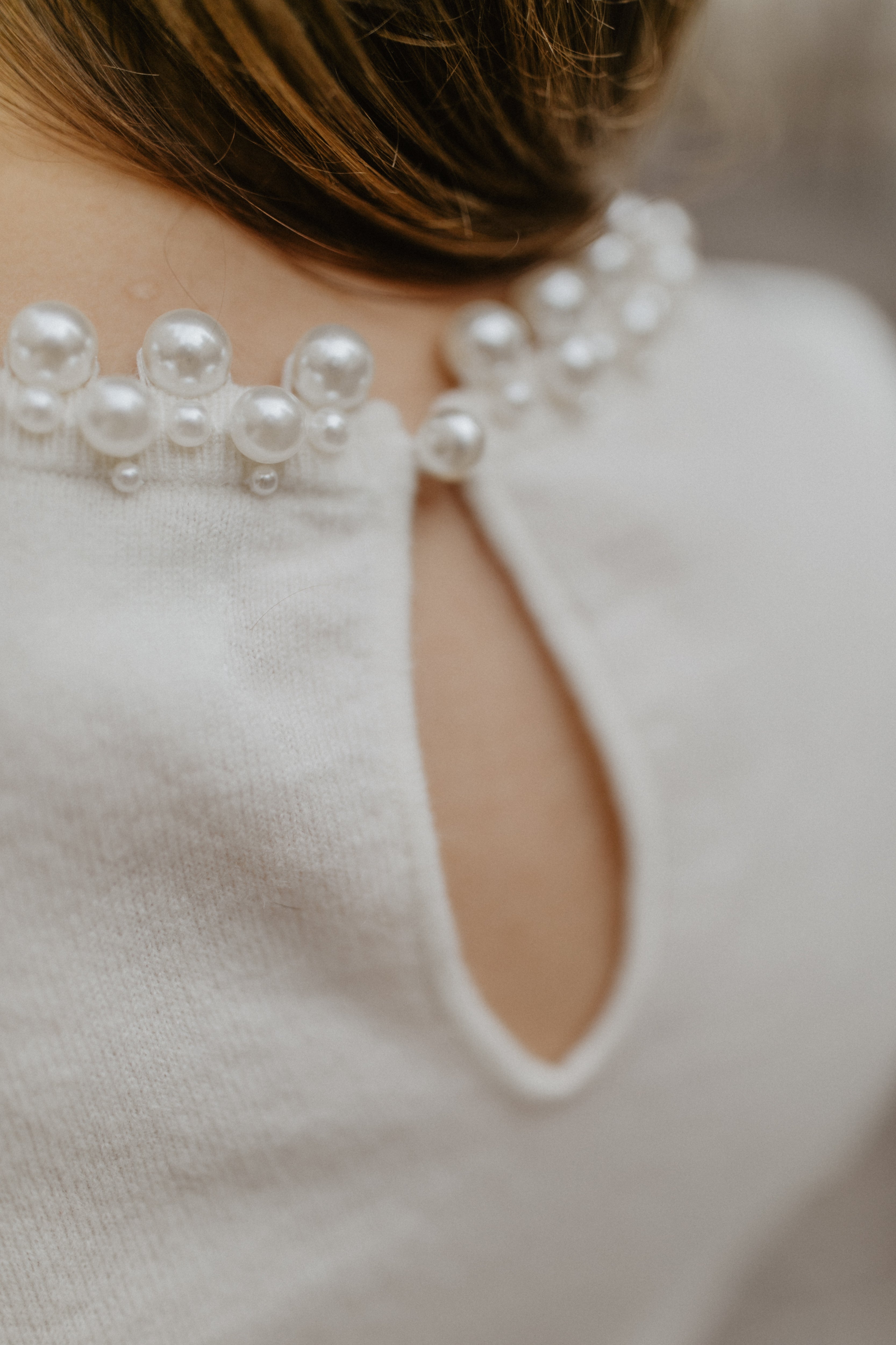 Gestricktes Shirt mit Perlendetail