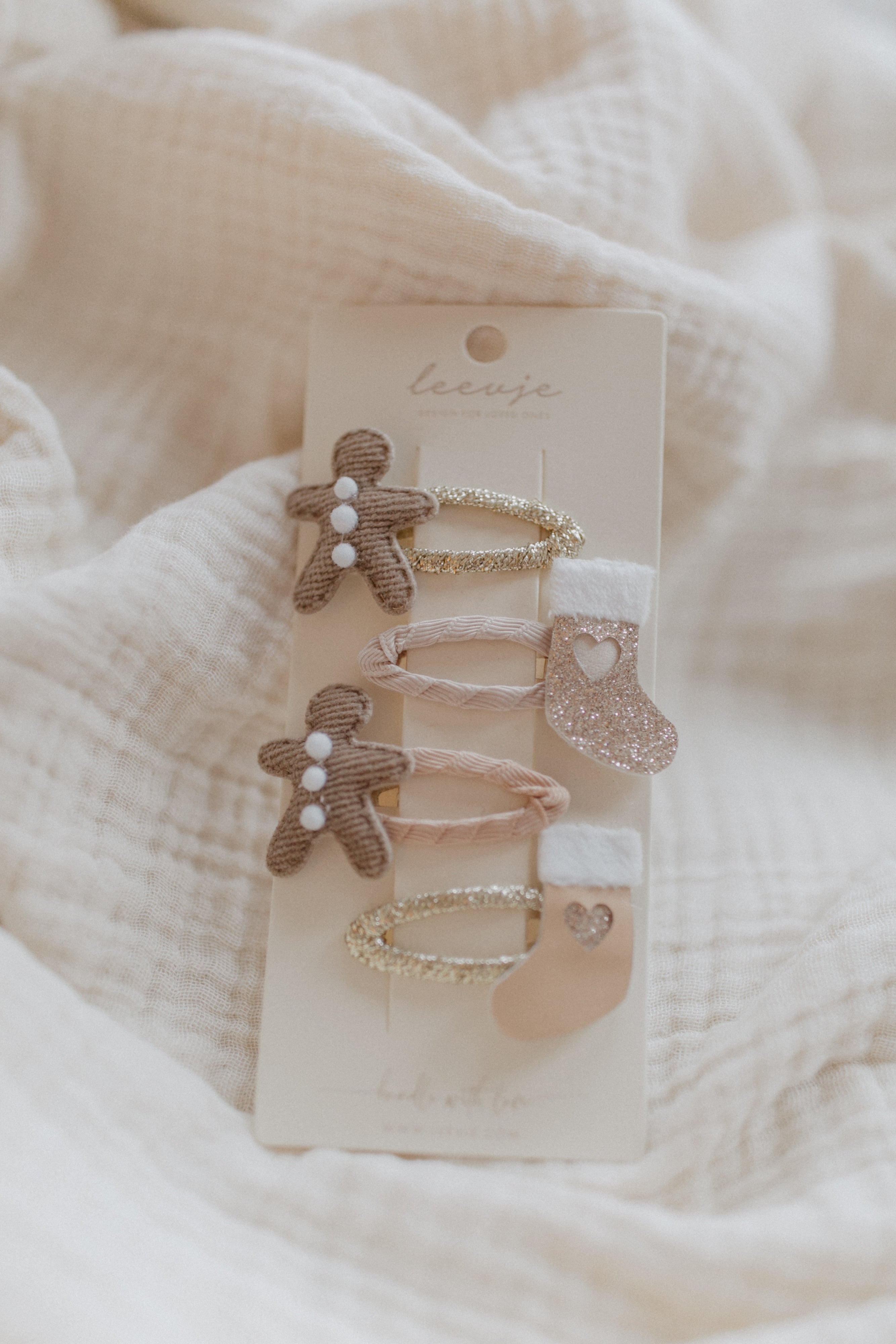 Haarspangen 'christmas stocking clips'