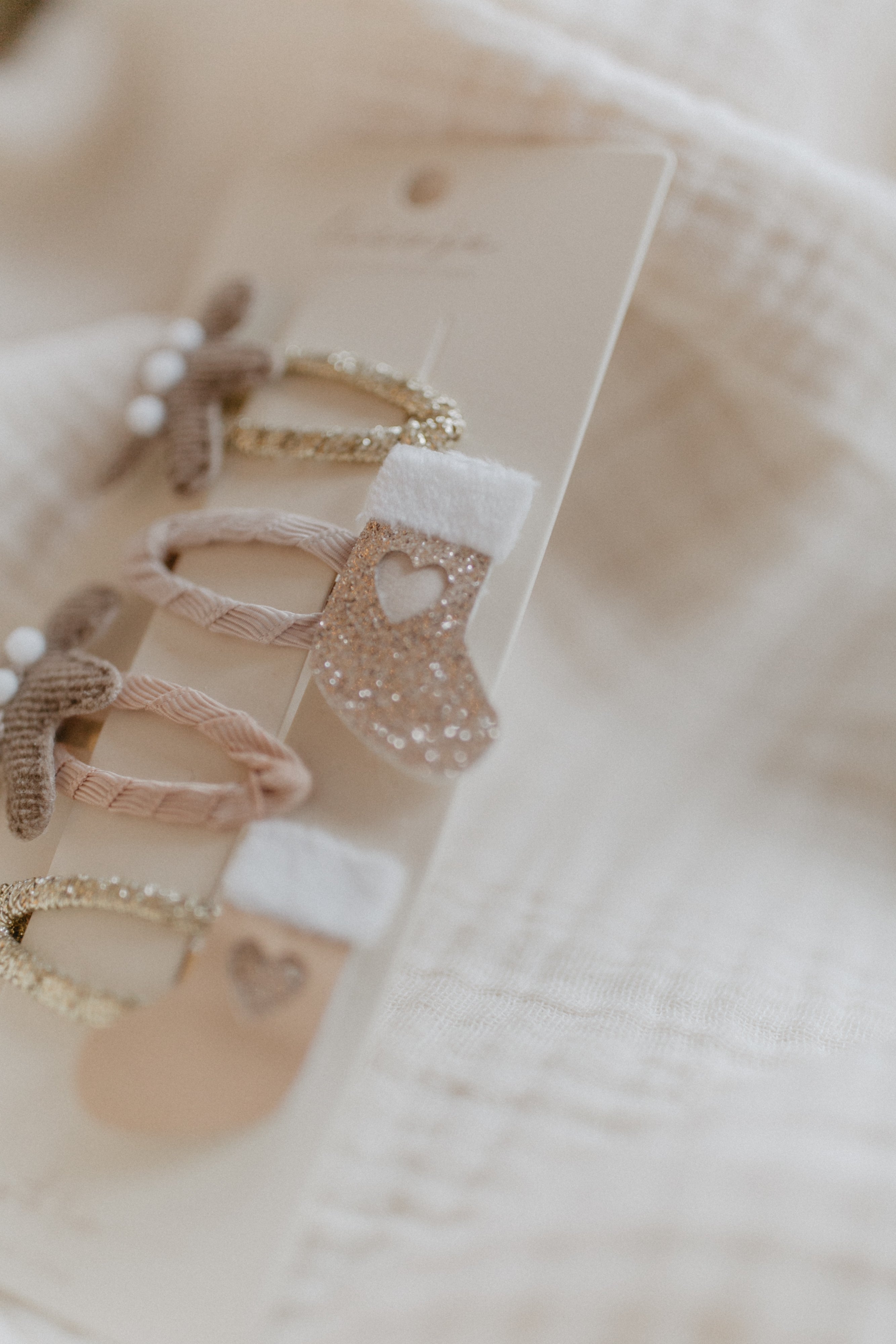 Haarspangen 'christmas stocking clips'