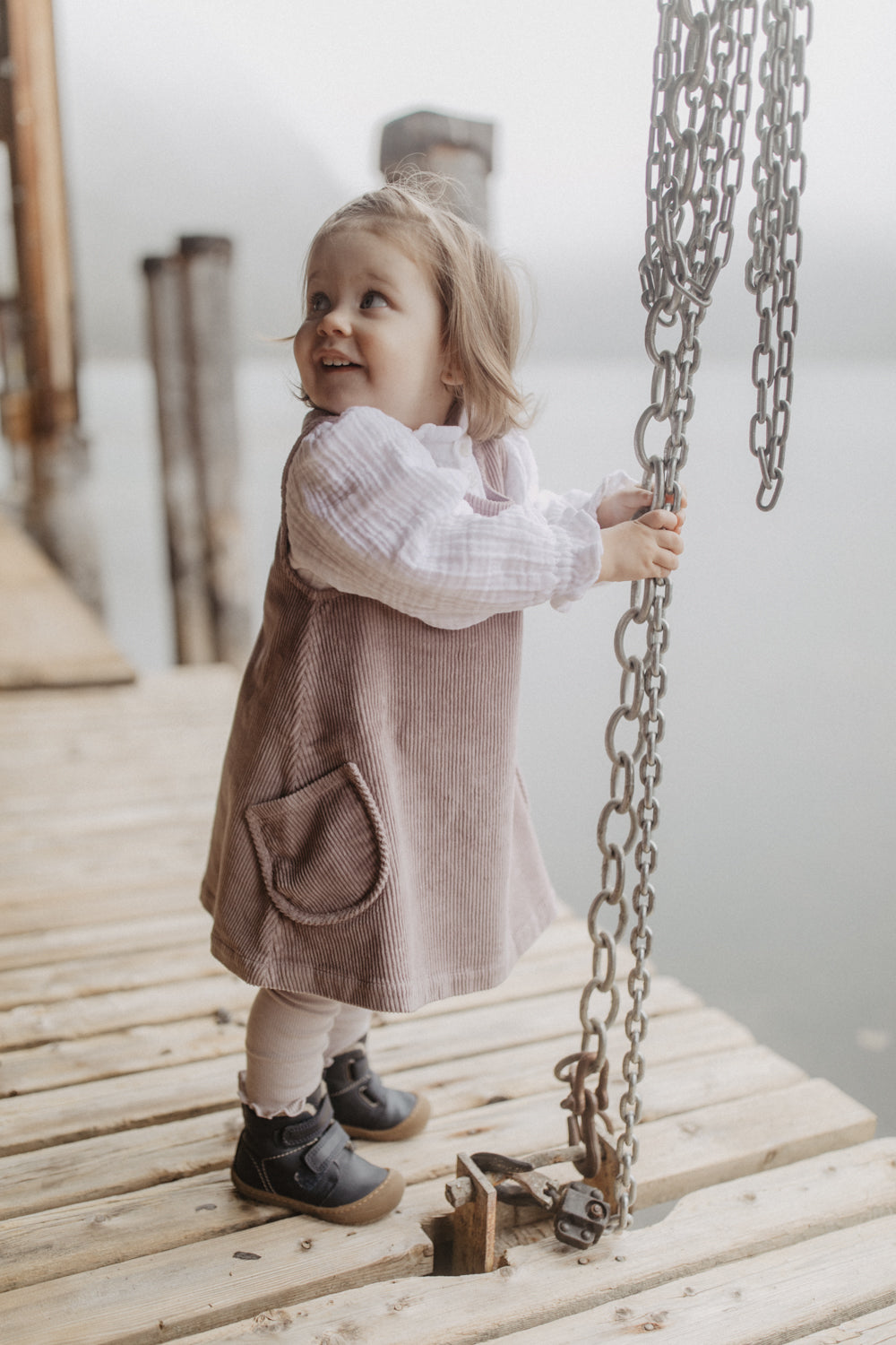 Corduroy Dress with Pockets 'lilac'