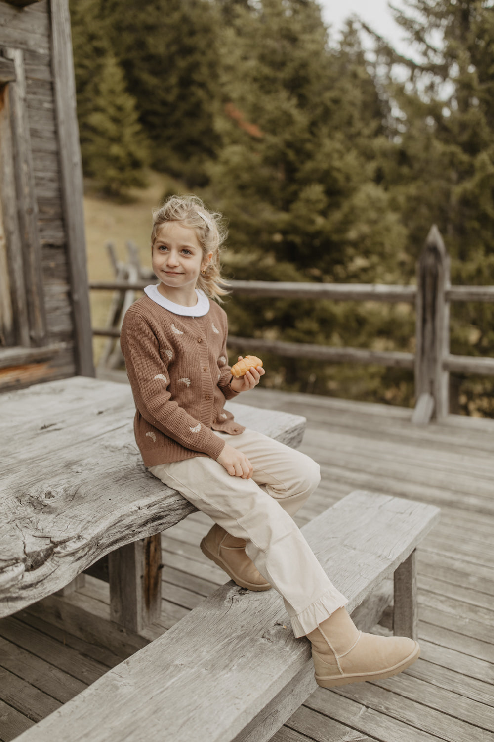 Chunky Knit Cardigan 'Croissants'