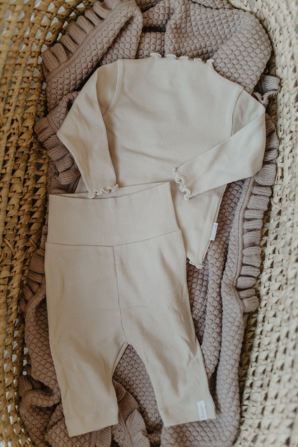 Baby-Leggings aus Bio-Baumwolle 'light beige'