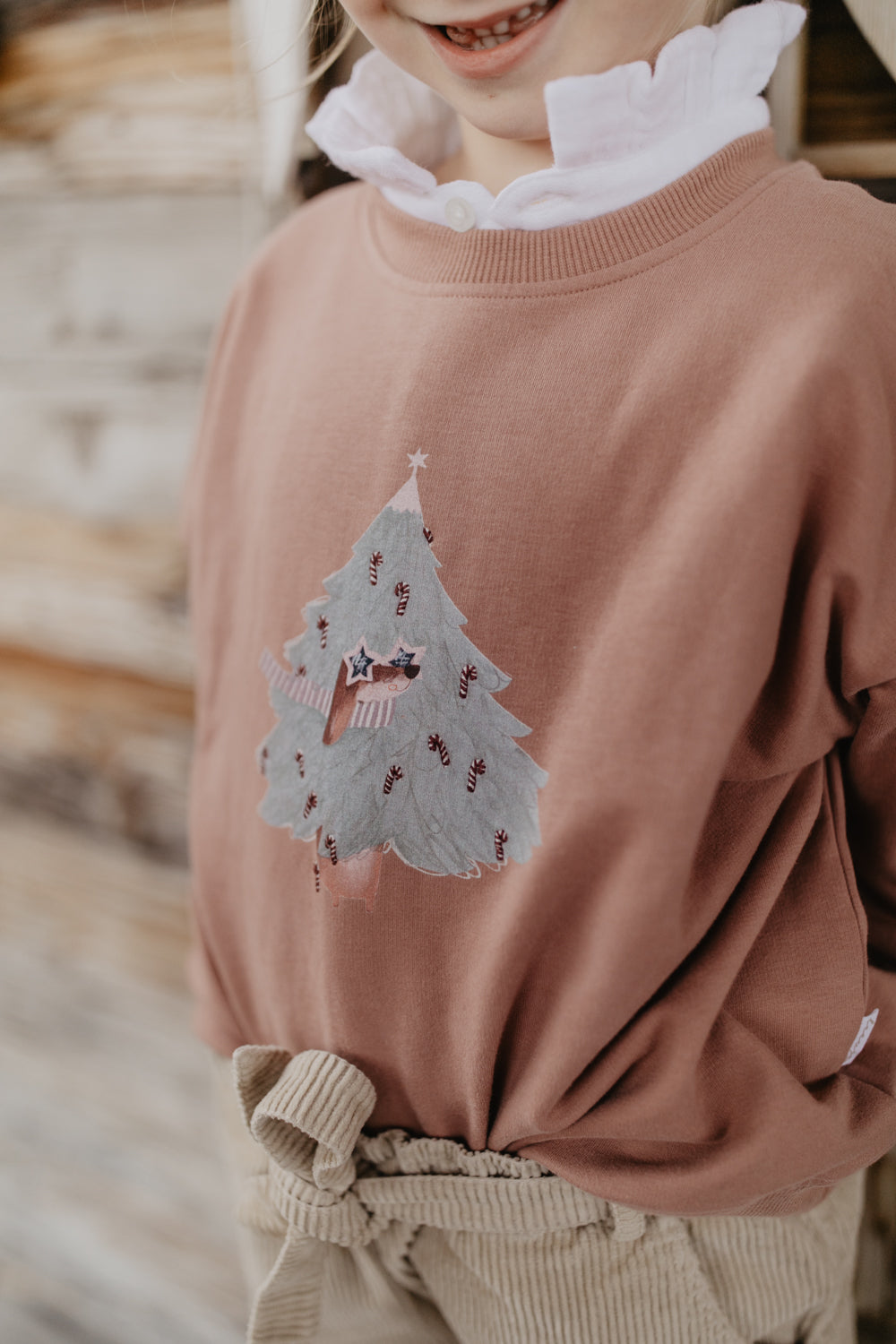 Oversized Sweatshirt 'Christmas Tree Dog'