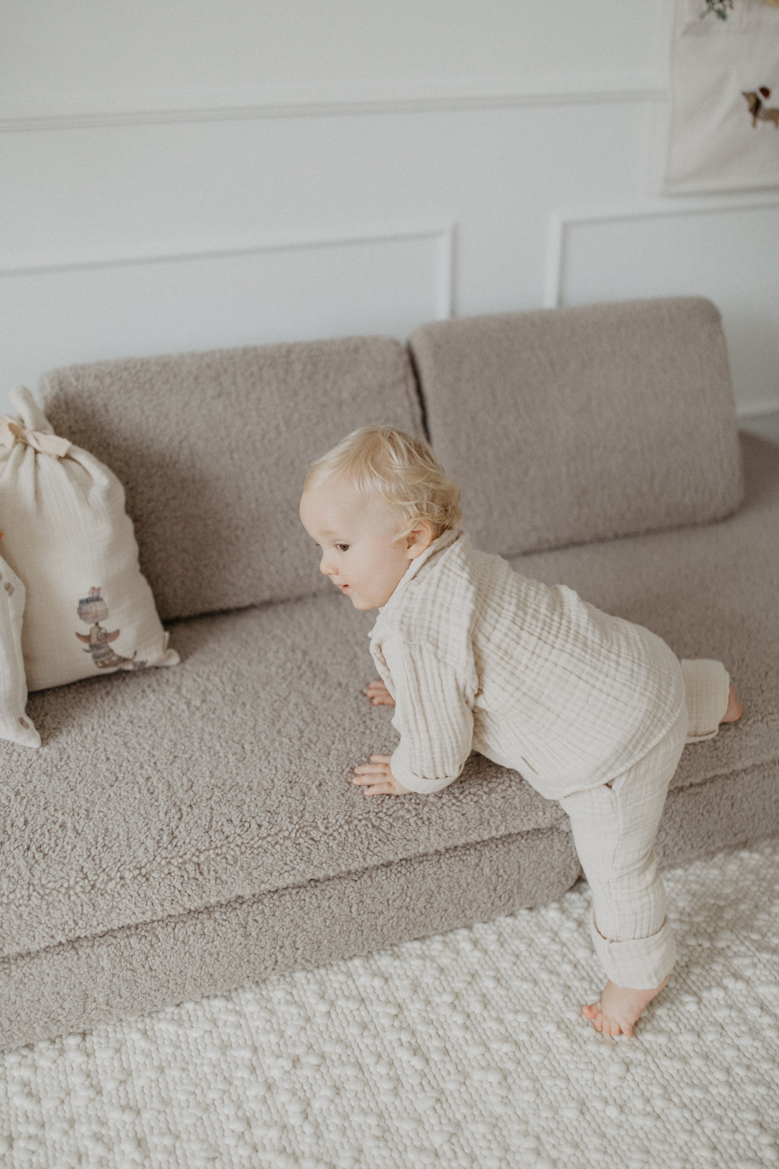 Pyjama Set Dackel 'cappuccino' aus Musselin