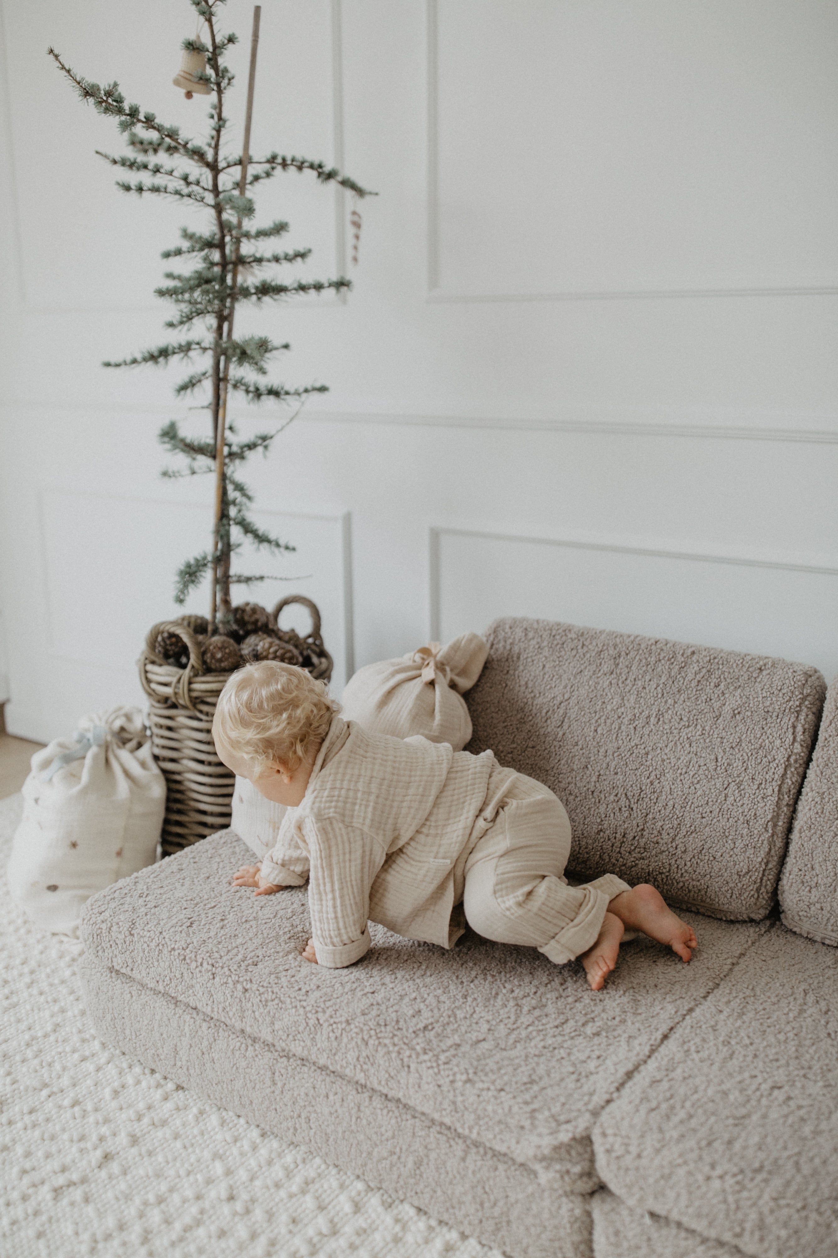 Pyjama Set Dackel 'cappuccino' aus Musselin