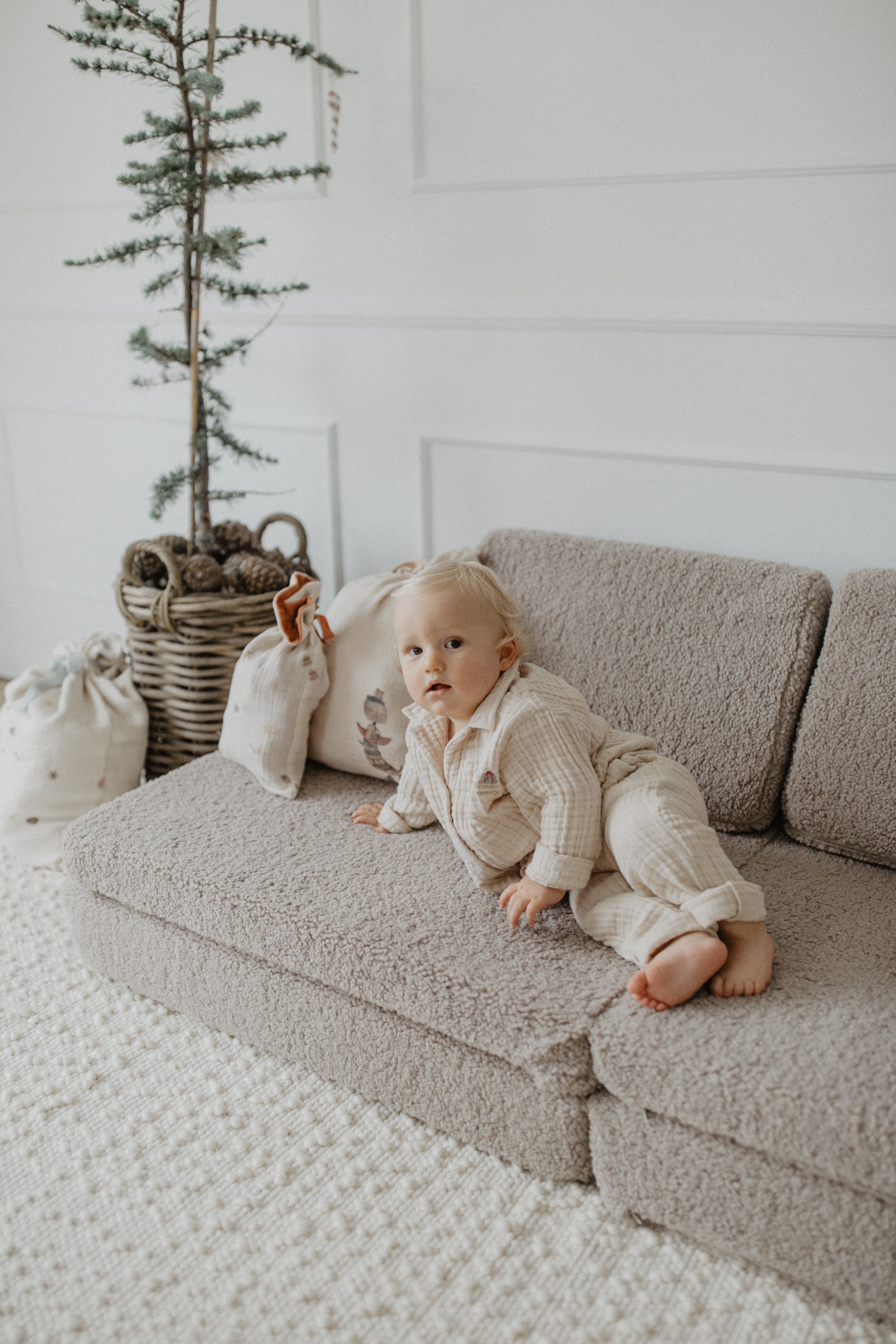 Pyjama Set Dackel 'cappuccino' aus Musselin