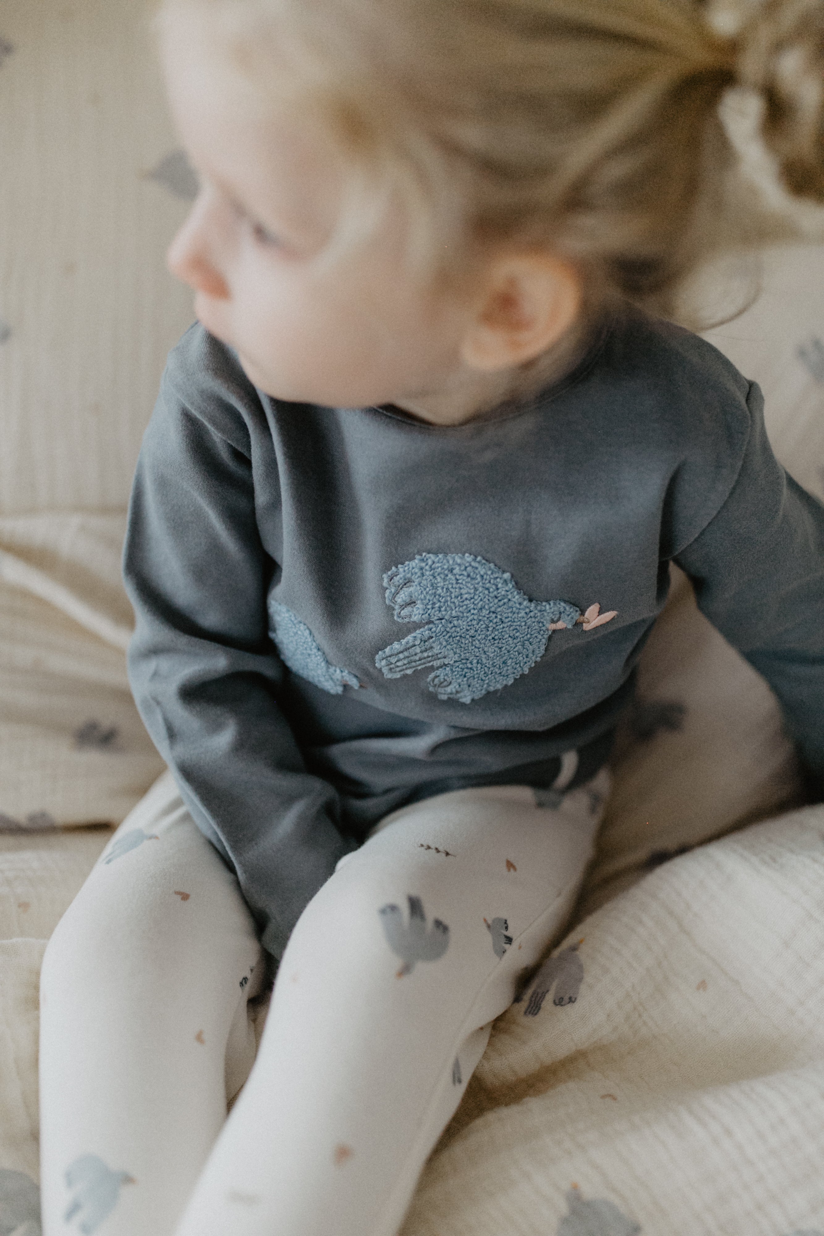 Pyjama Set 'birds' aus Bio-Baumwolle