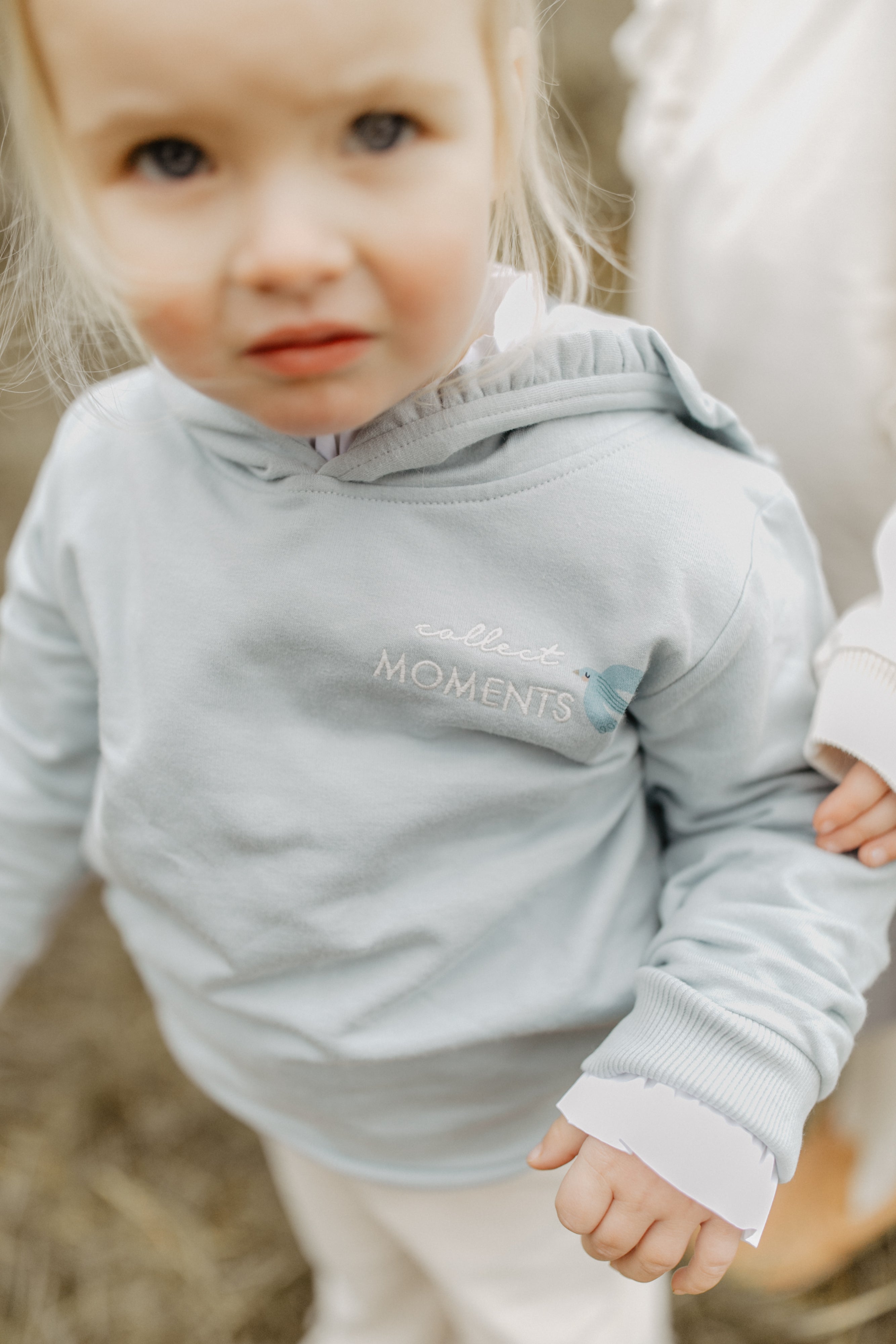Oversized Hoodie 'collect moments' mit Rüschenkapuze