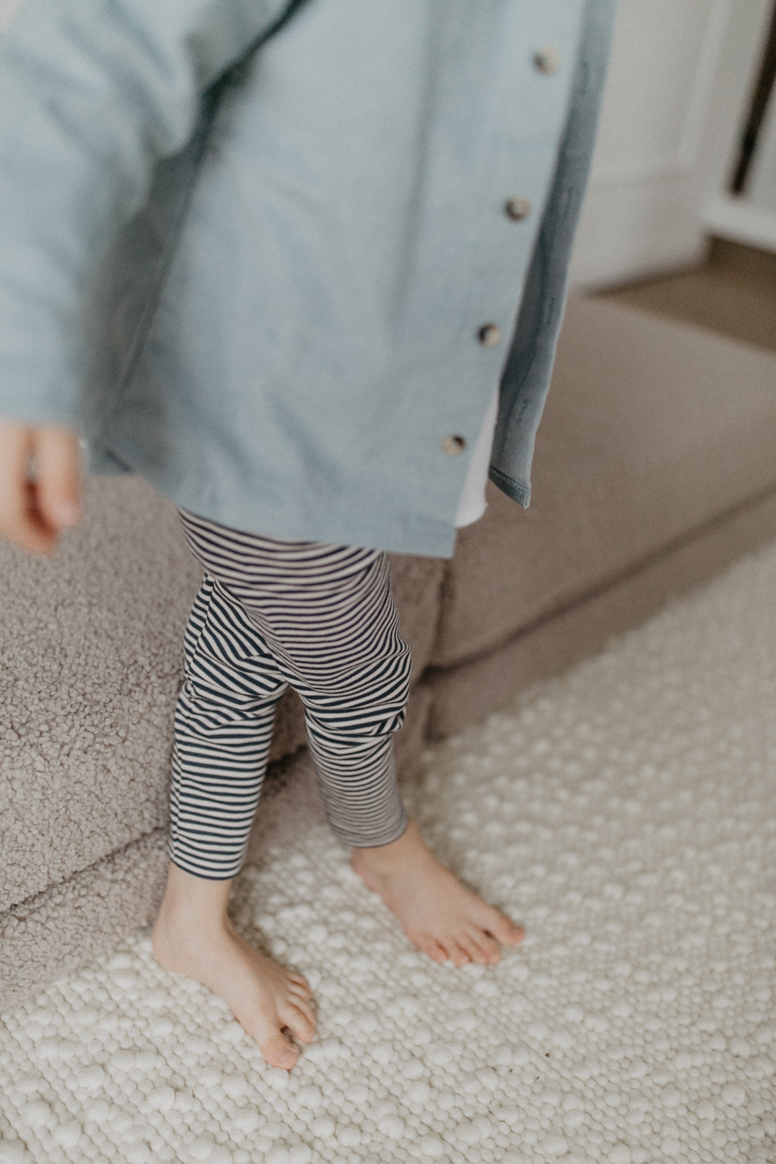 Jersey Leggings 'navy stripes' aus Bio-Baumwolle