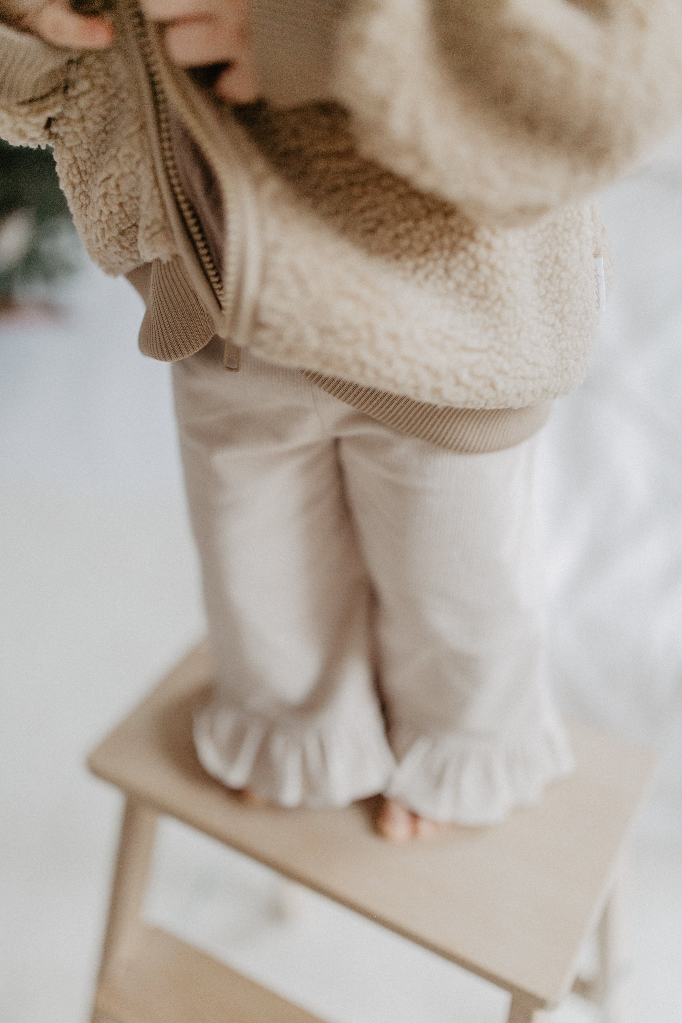 Teddy Jacke 'beige & caramel'