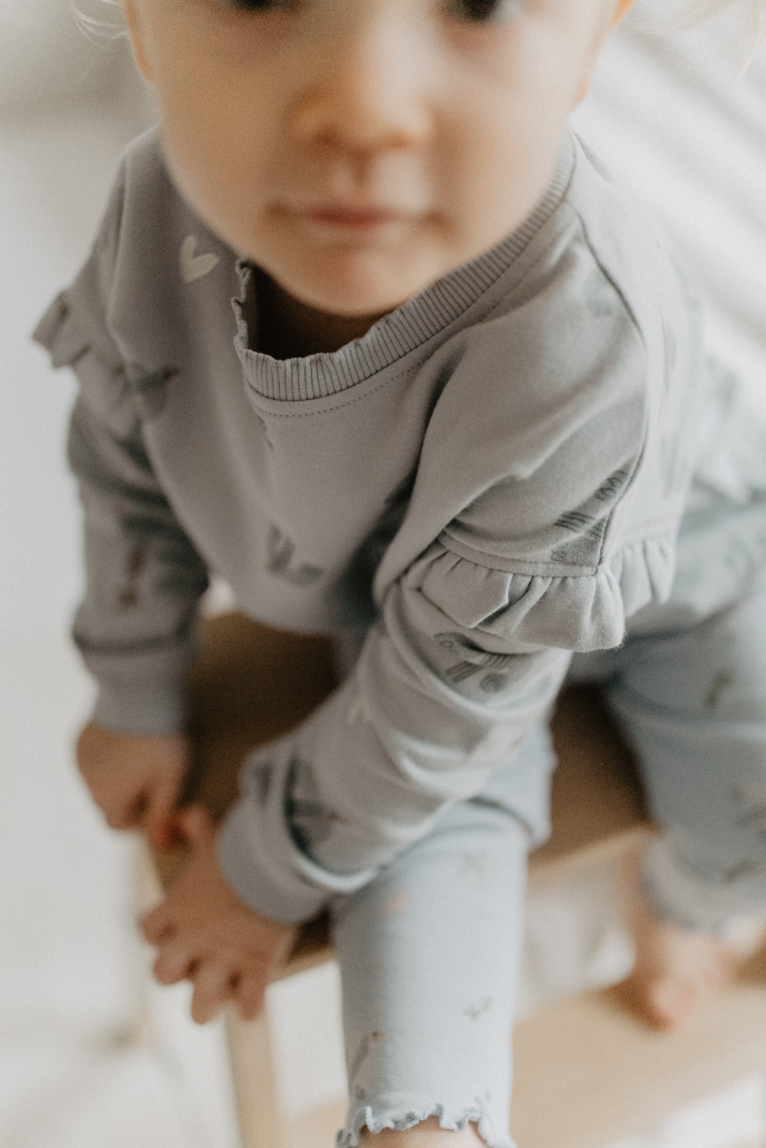 Jersey Leggings 'blue birds' aus Bio-Baumwolle