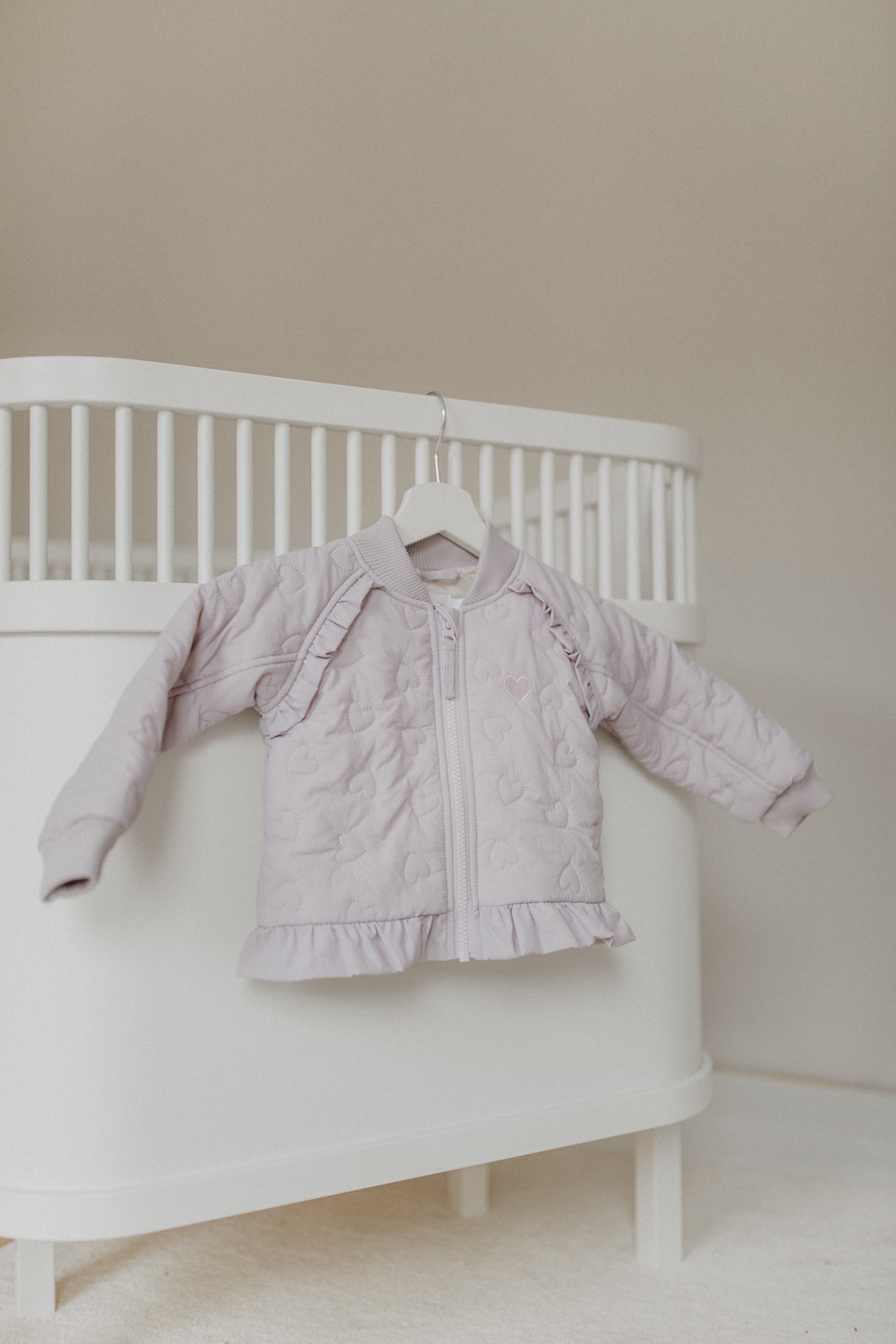 Steppjacke 'heart' mit Rüschensaum