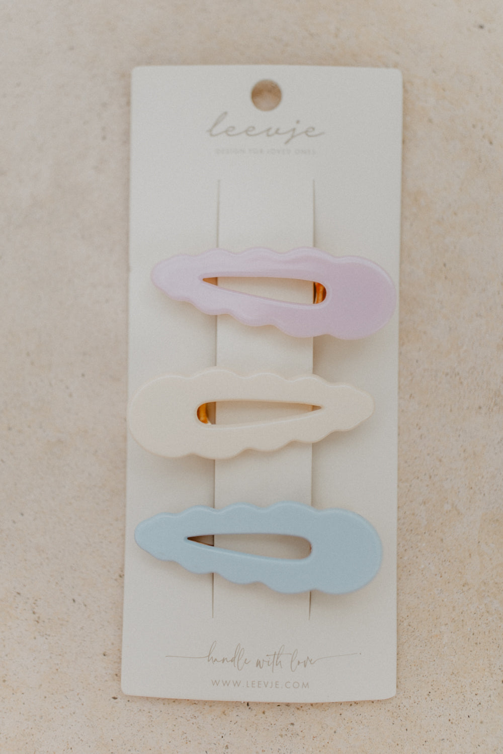 Acetate Hair Clips 'Wavy', Set of 3