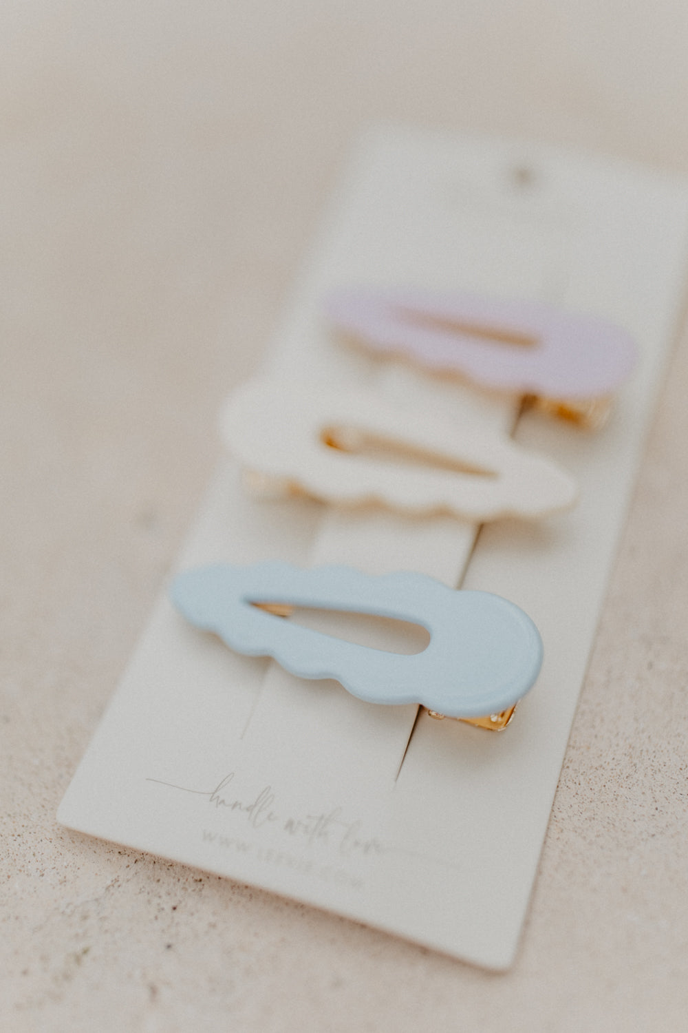 Acetate Hair Clips 'Wavy', Set of 3