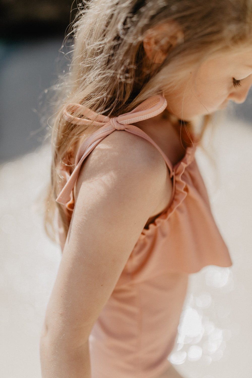 Frilled Swimsuit 'Terracotta'