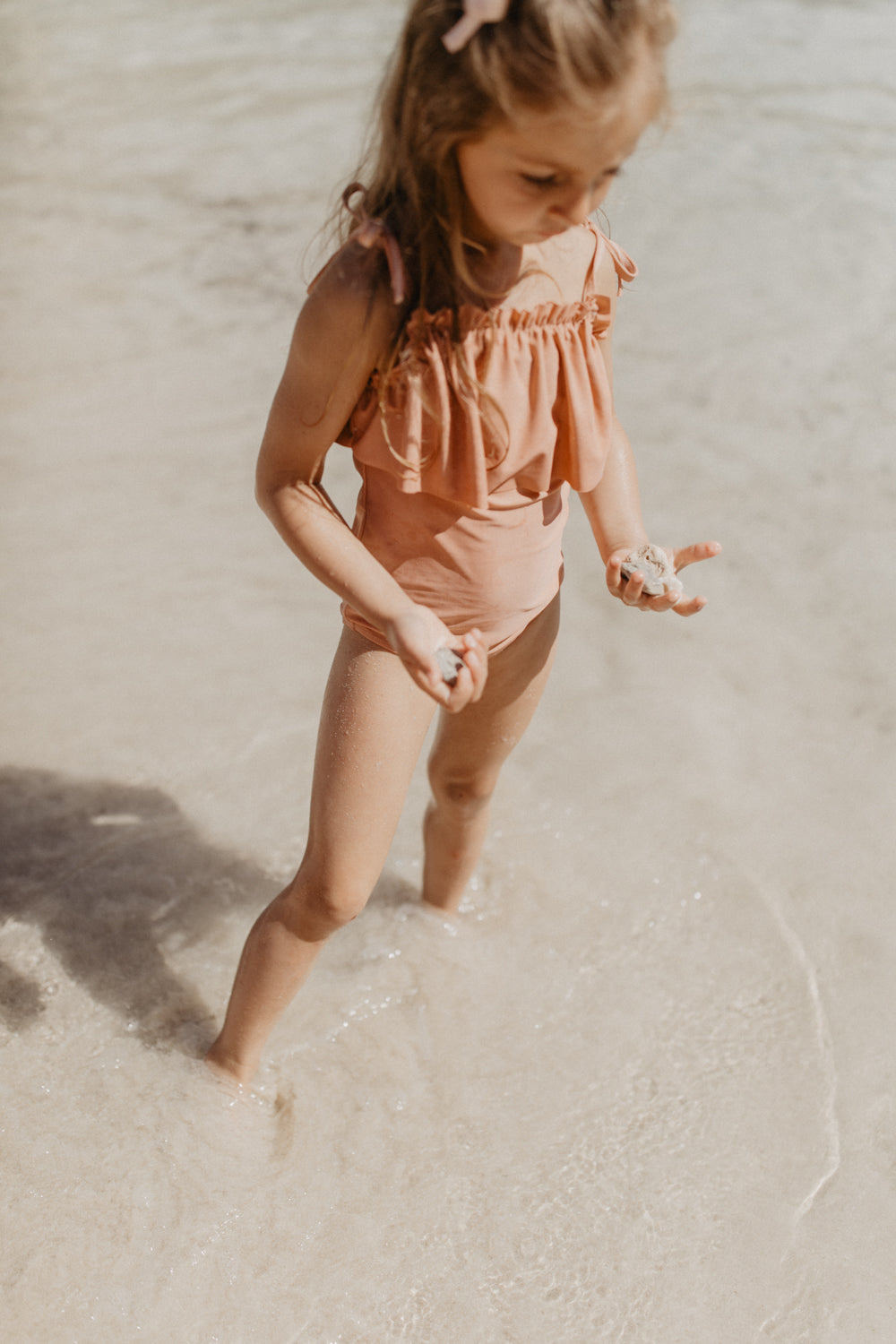 Frilled Swimsuit 'Terracotta'