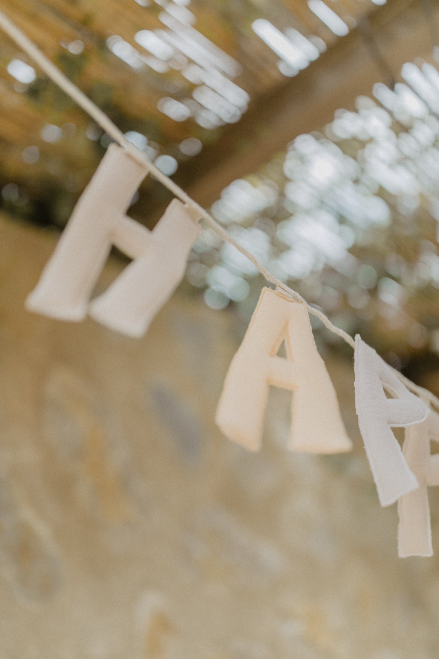 Girlande 'happy birthday' in lavender
