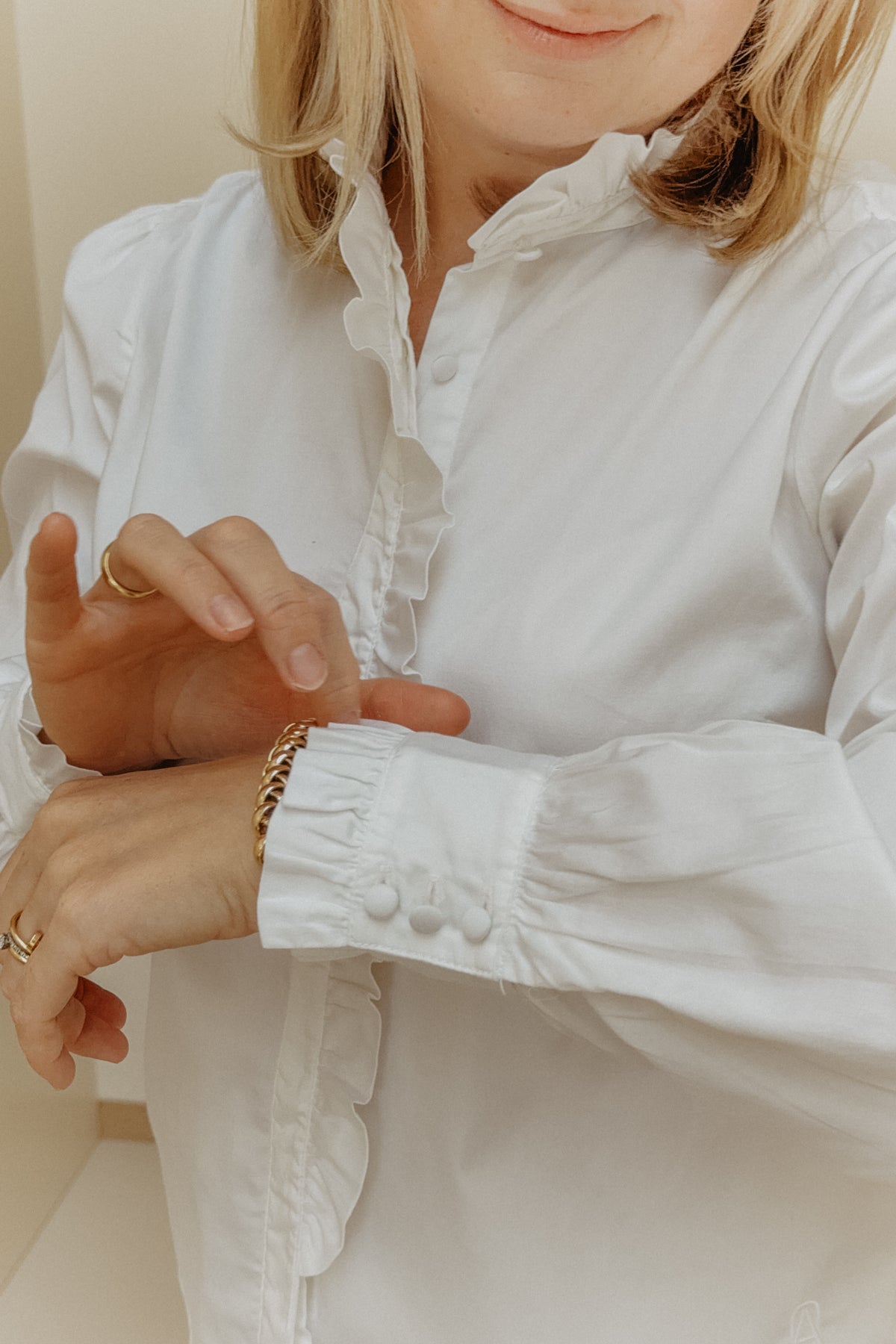 Romantische blouse | Wit