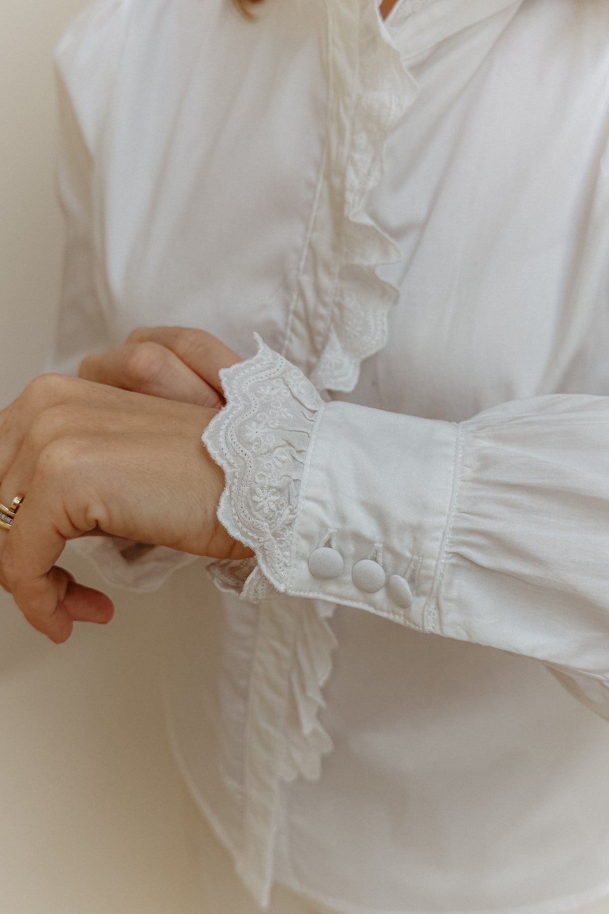 Romantische blouse | Wit