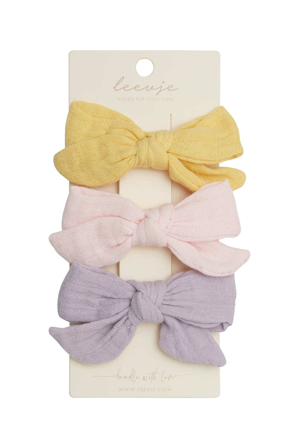 Hair clips 'muslin summer bows'