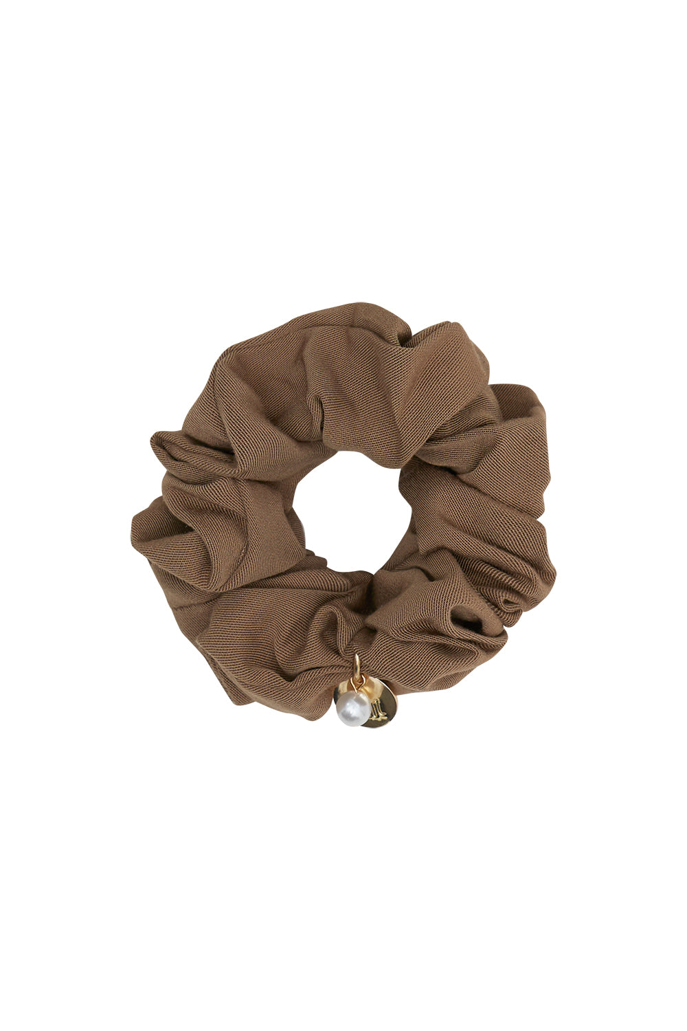 Scrunchie aus weichem Stoff in "Dark brown"