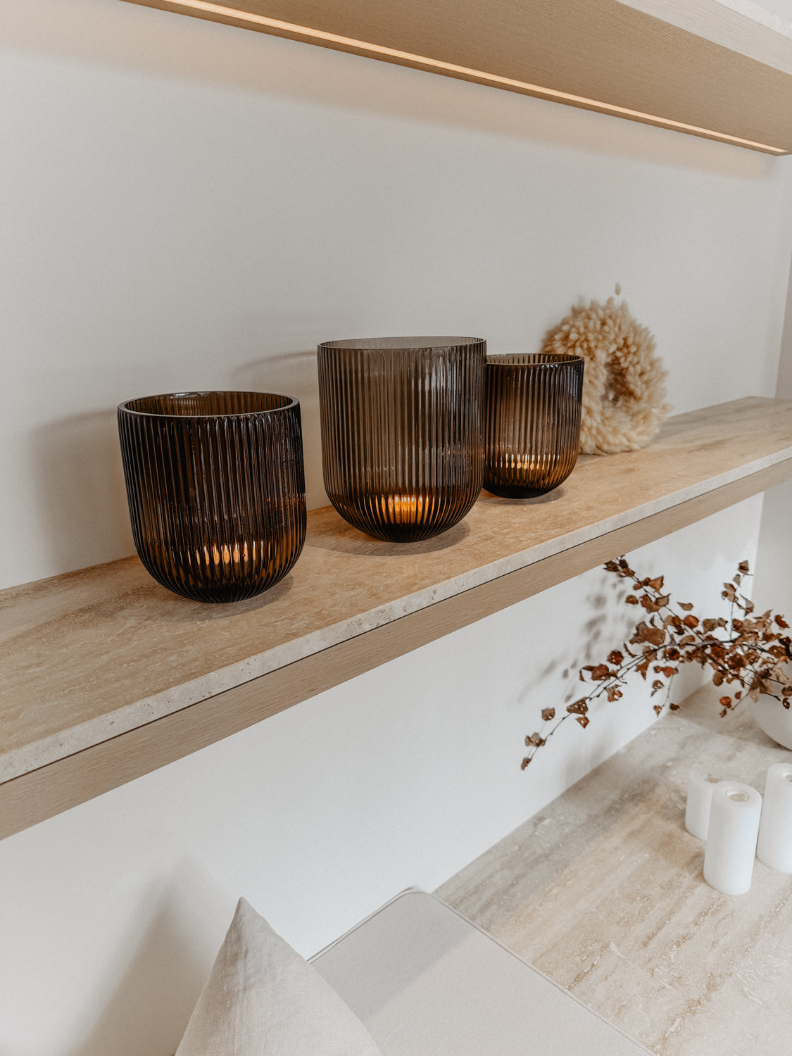 dbkd | Simple Stripe Glasvase medium – brown