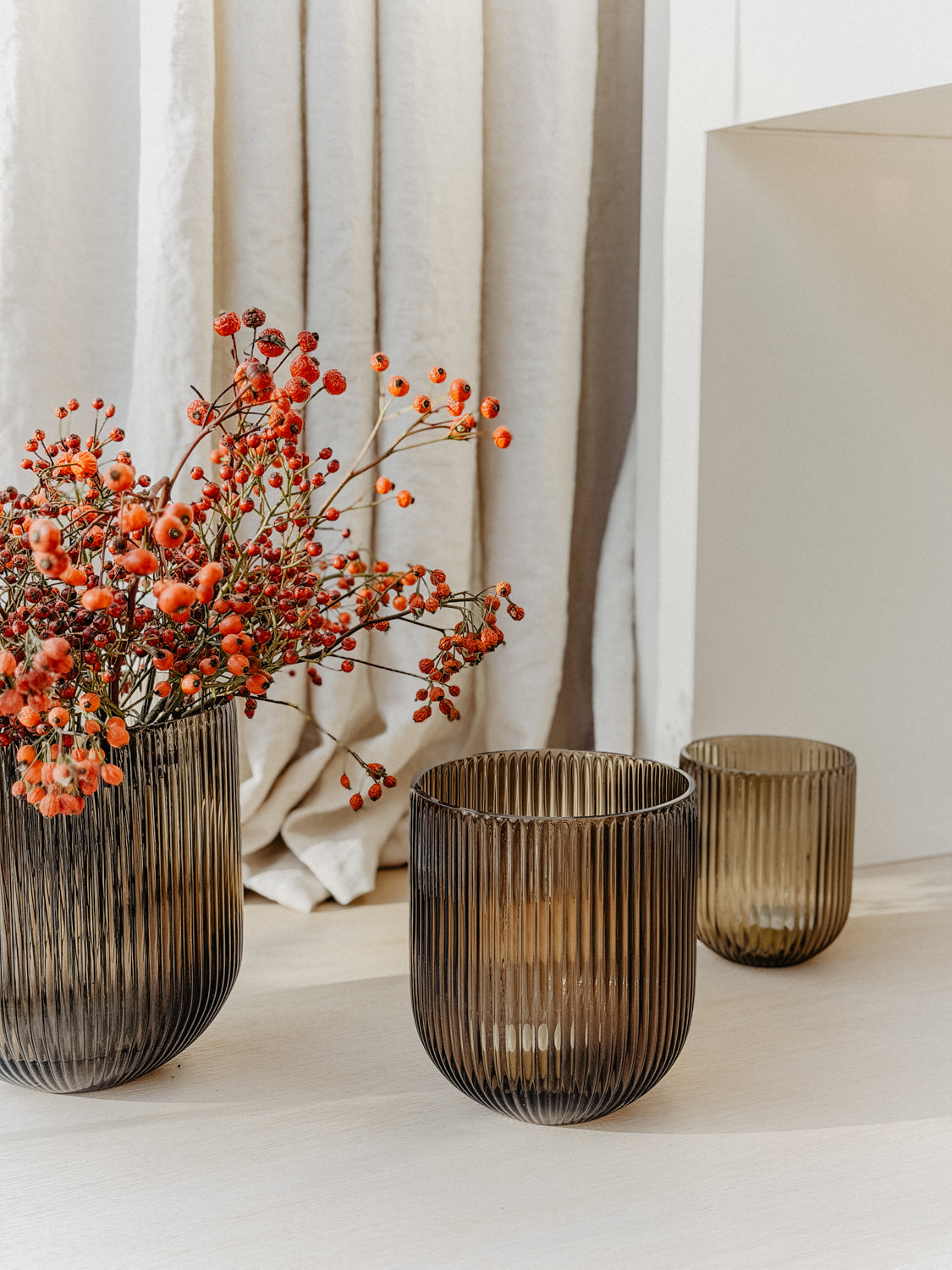 dbkd | Simple Stripe Glasvase large – brown