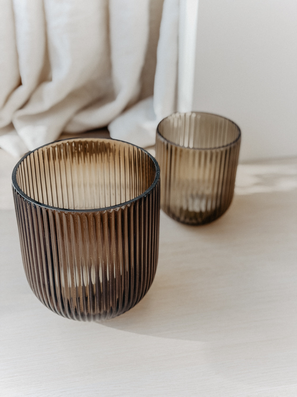 dbkd | Simple Stripe Glasvase medium – brown