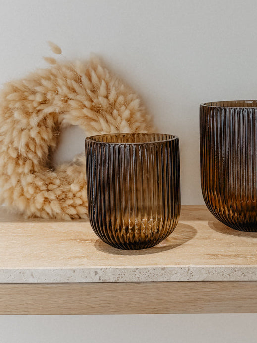 dbkd | Simple Stripe Glasvase small – brown