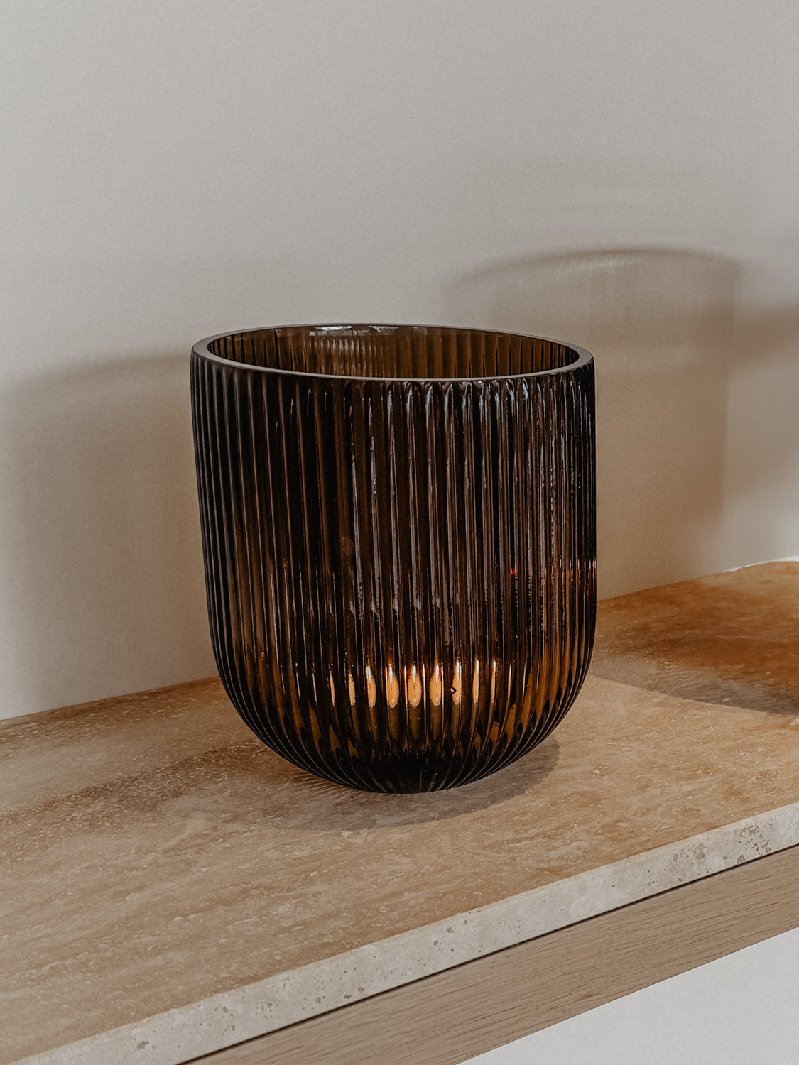 dbkd | Simple Stripe Glasvase small – brown