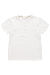 T-Shirt Mit Knopfleiste Weiß / 62/68 T-Shirts