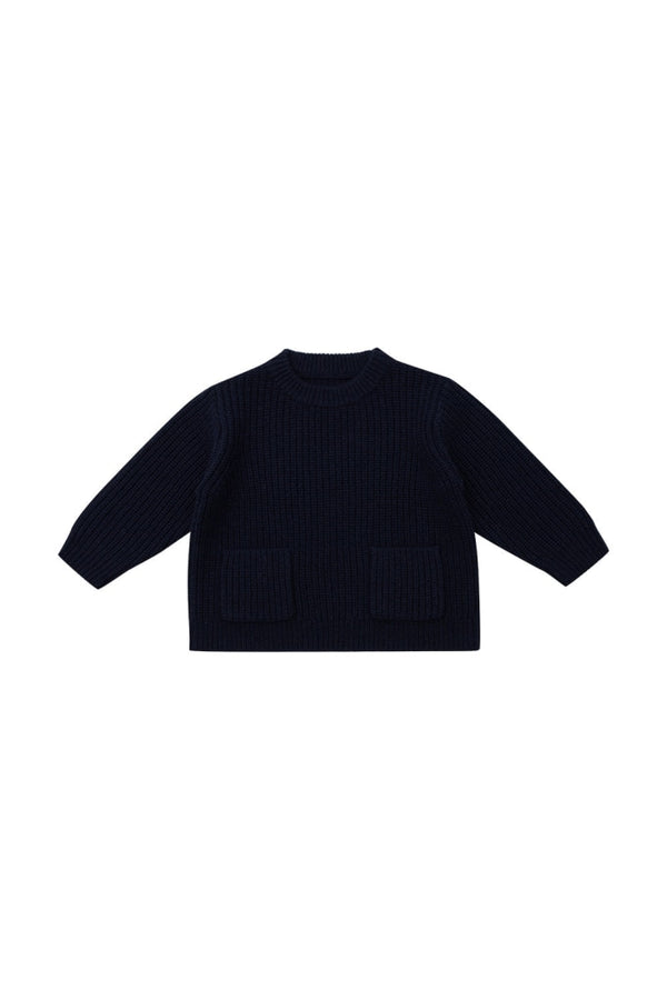 Premium Knitwear: Mini-Me Pullover Navy Für Kinder / 62/68 Hw 23/24