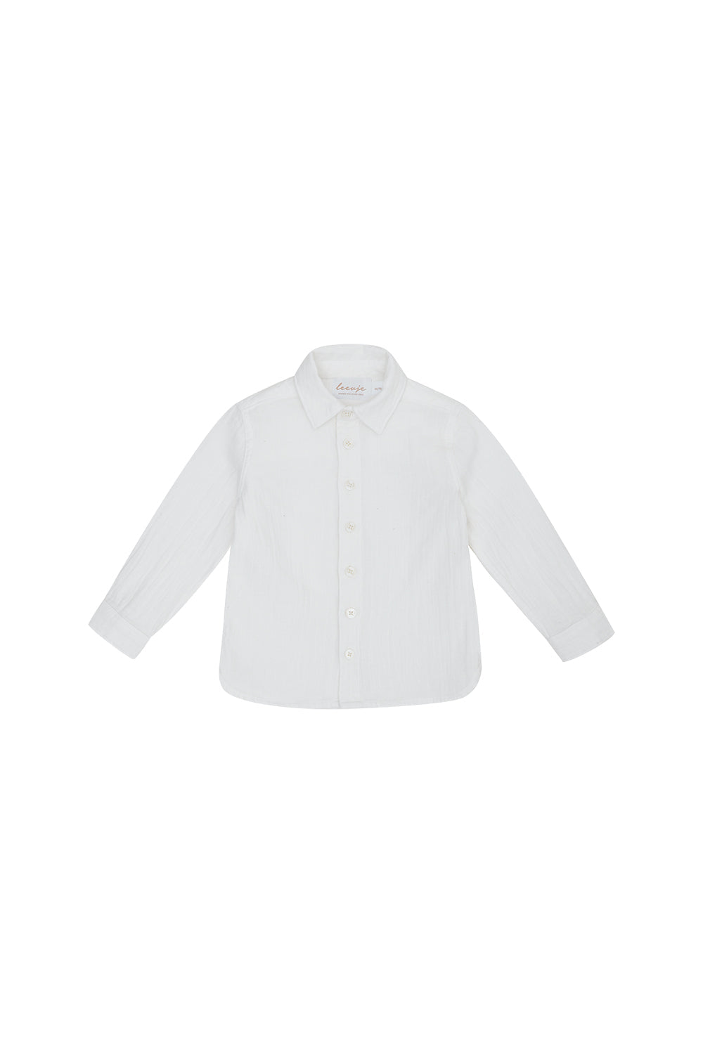 Linen shirt with full-length button placket