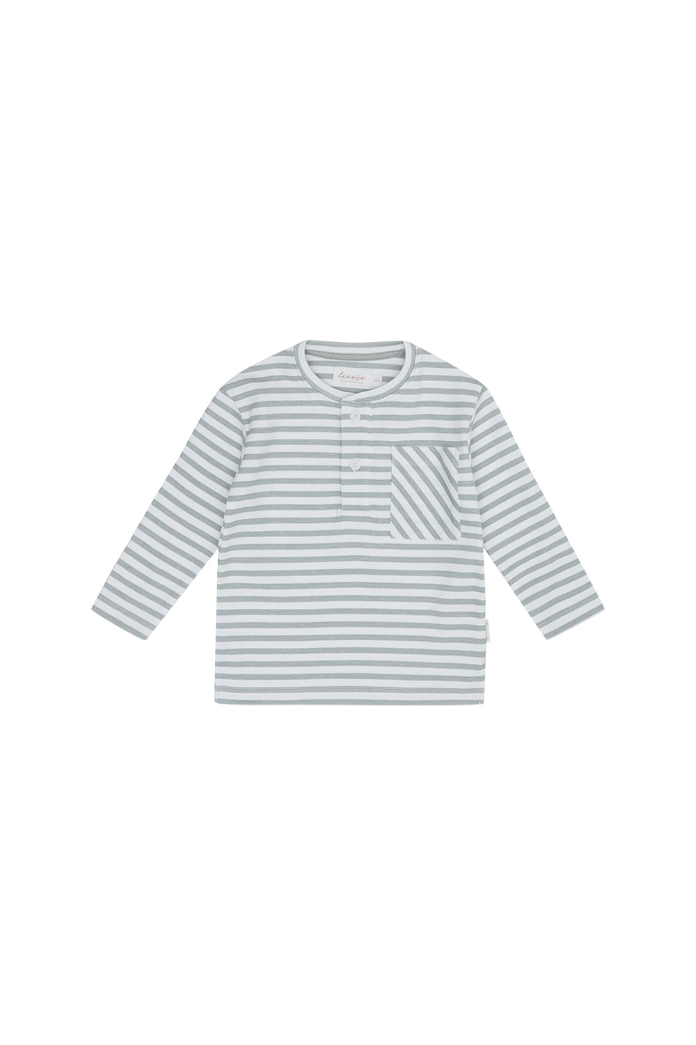 Longsleeve mit Brusttasche 'mint stripes'