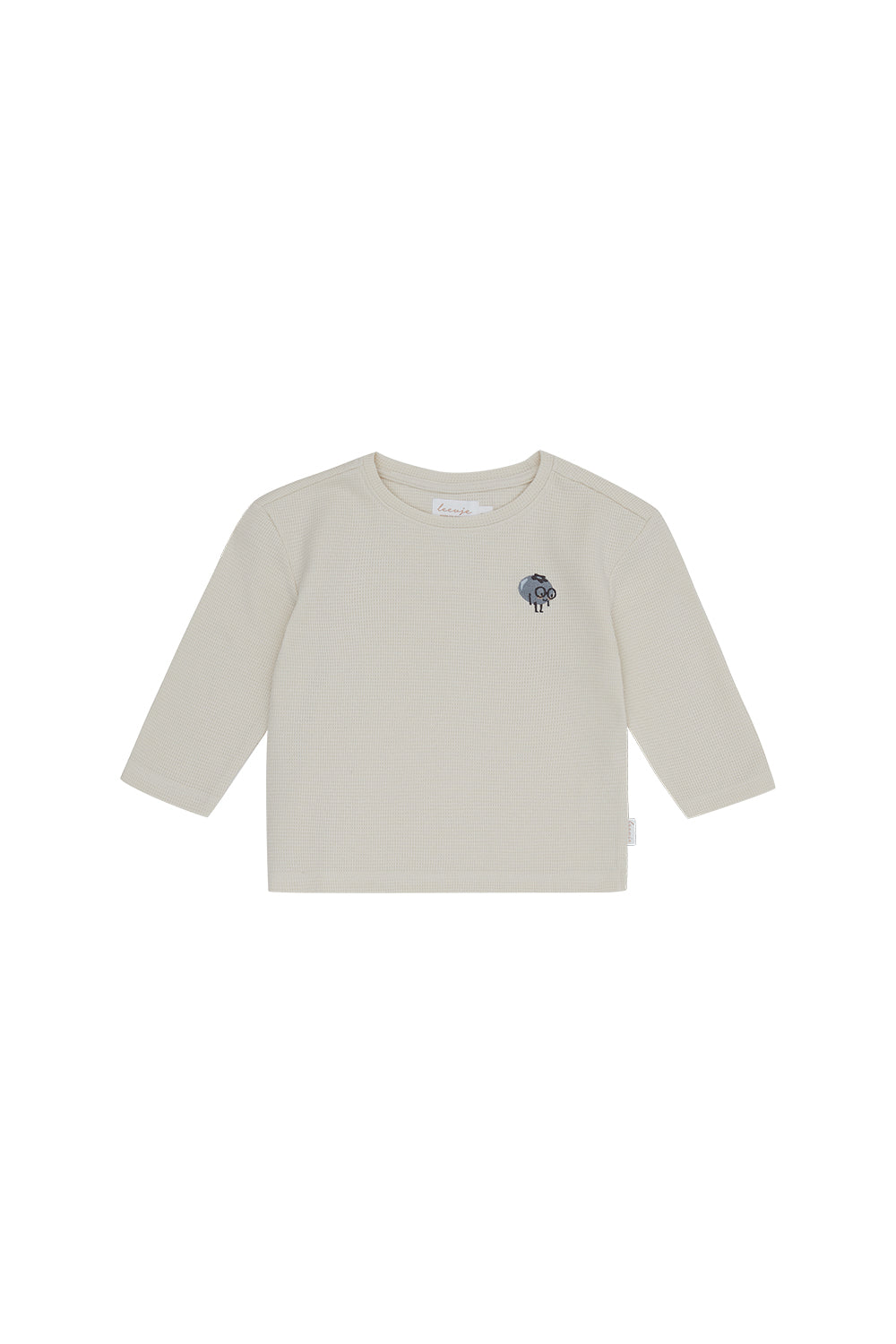 Longsleeve 'blueberry' aus Wafflie Piqué